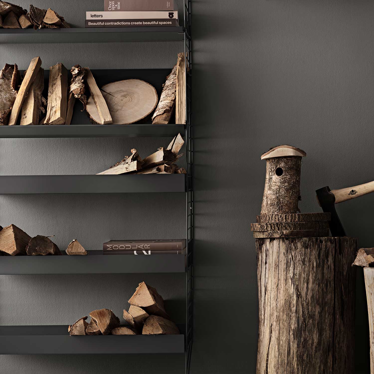 string - Regalboden Metall weiß 58x30x4 cm