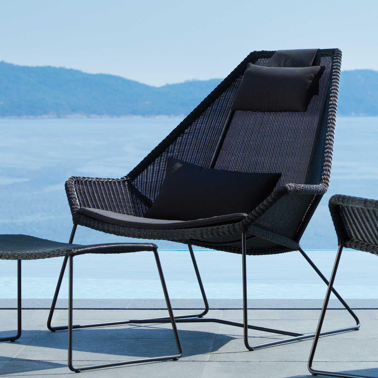 outdoor cane line breeze highback sesse  kissen schwarz YSN98 52873