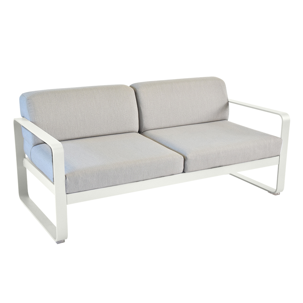 fermob bellevie sofa 2 lehmgrau flanellgrau 65921