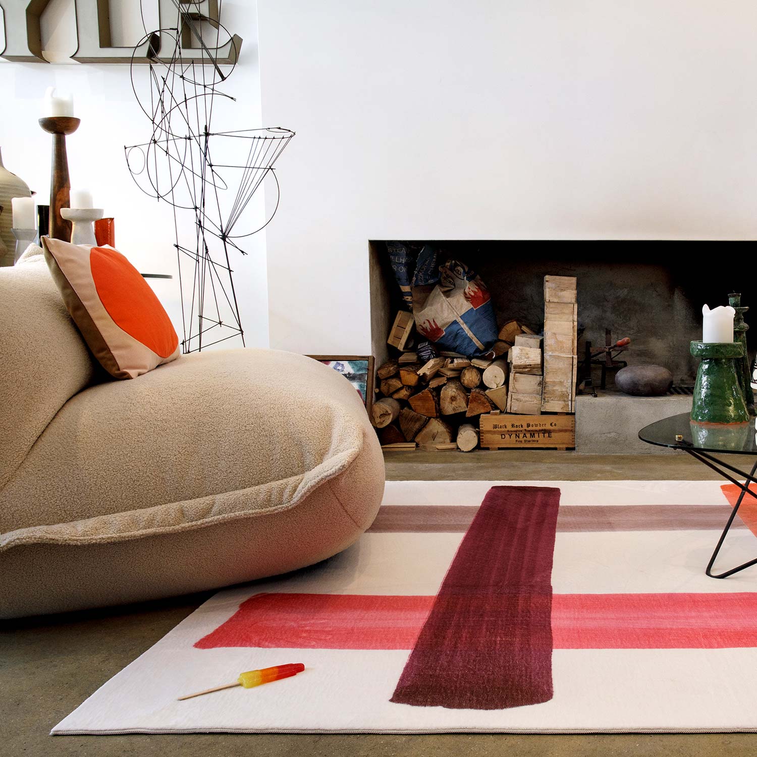 BonBaron sherpa ecru fatboy 76102