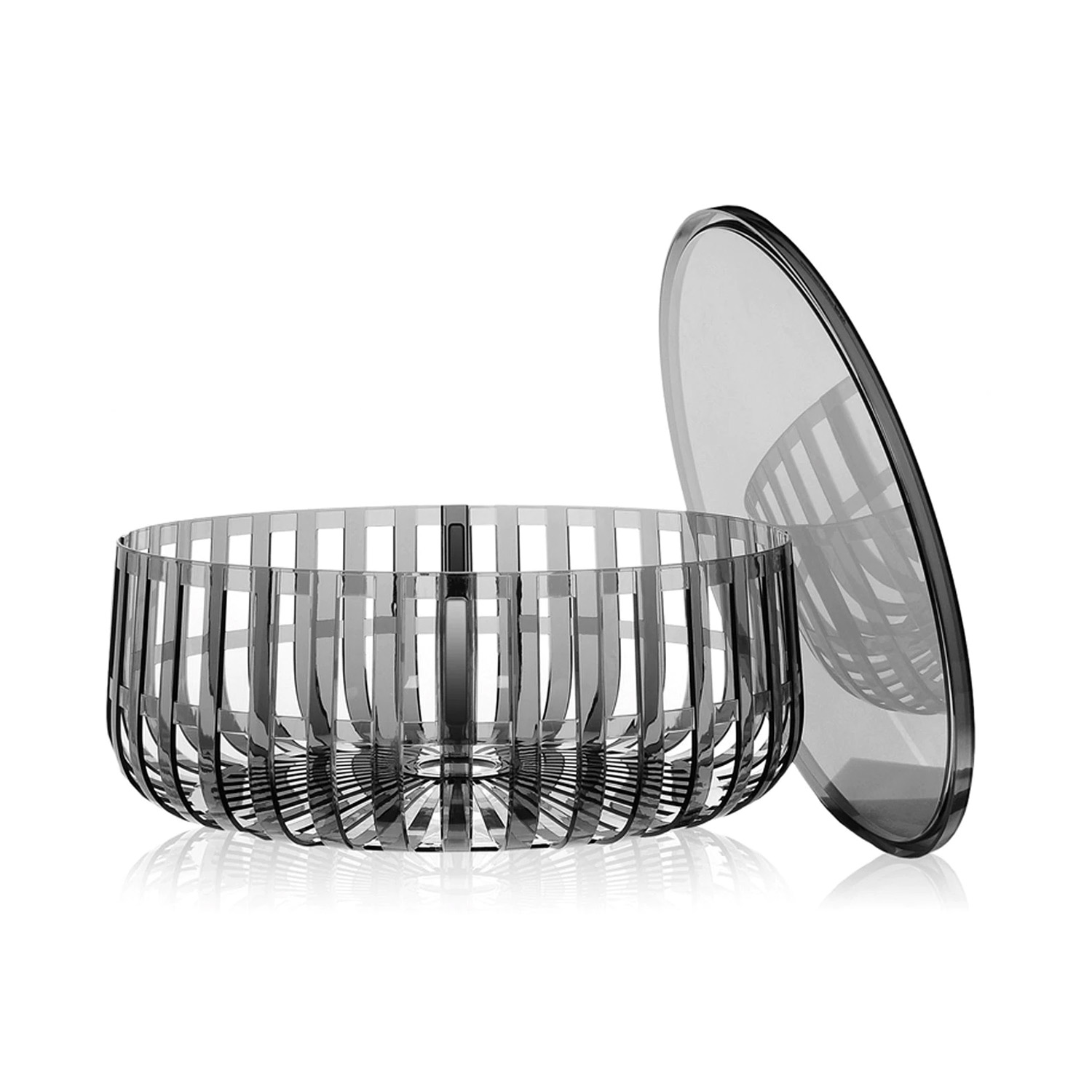 kartell panier rauchgrau deckel 74508