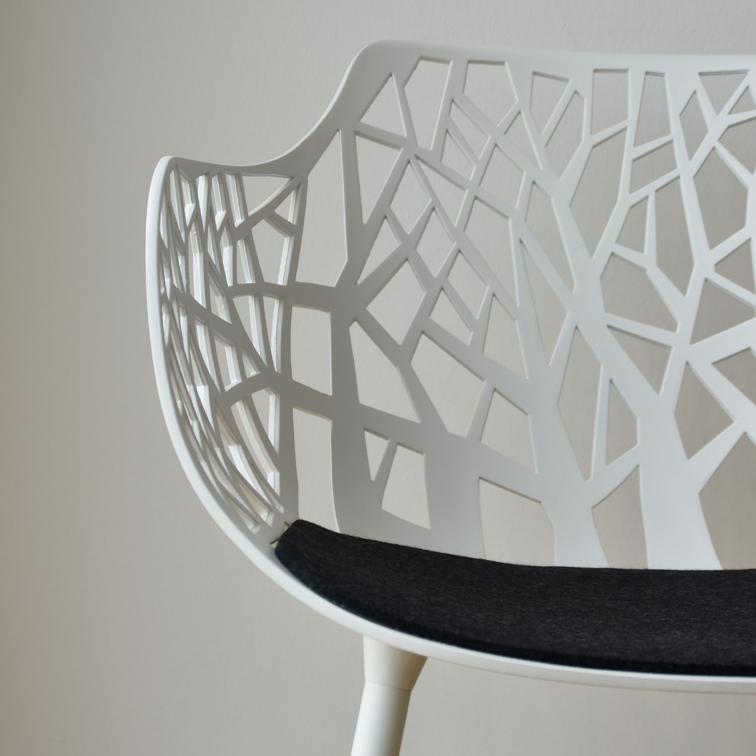 Feltro Sitzkissen anthrazit fast forest ausschnitt