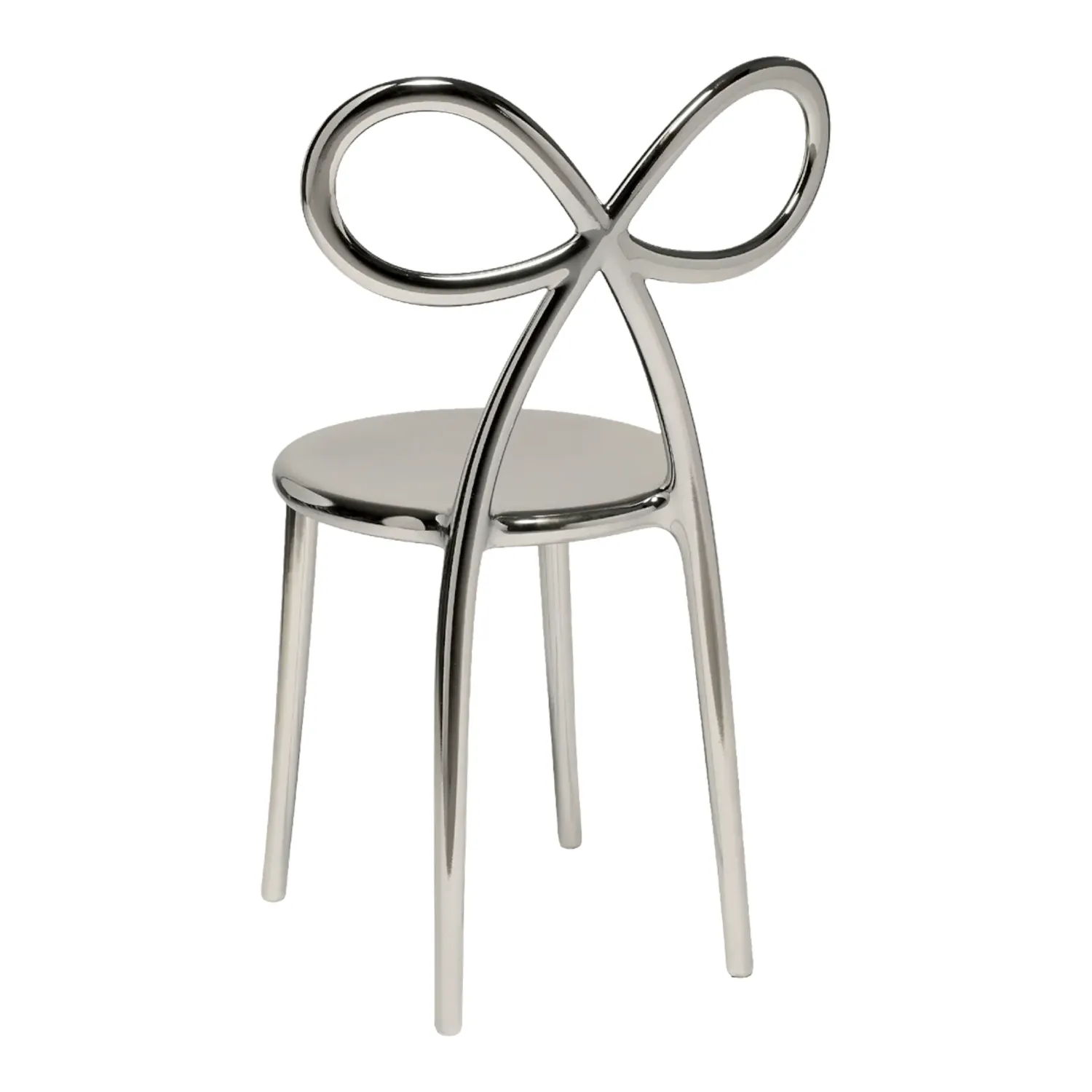 Qeeboo - Ribbon Stuhl Metal Finish silber