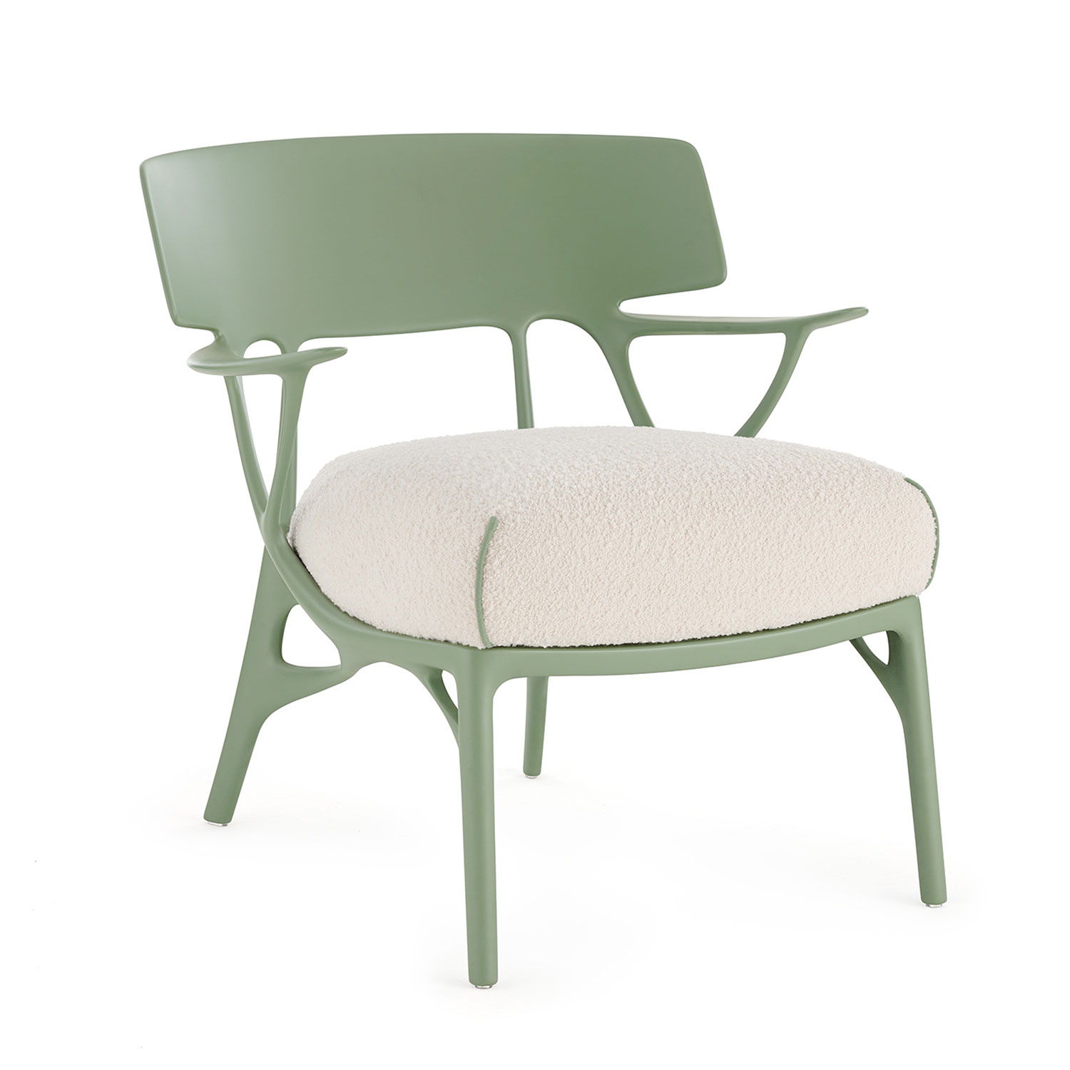 Kartell - A.I. Lounge Panamino Basic Sessel weiß-grün