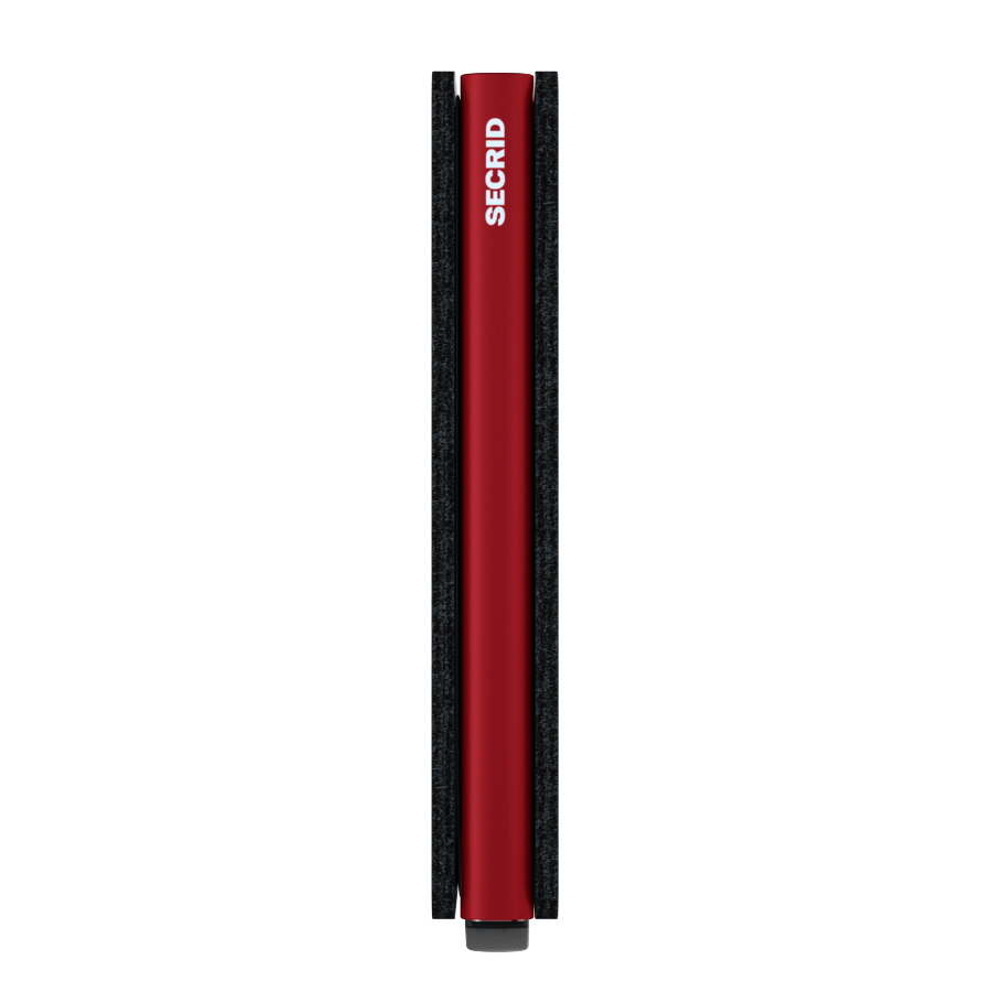 slimwallet matte schwarz rot secrid seitlich 53479