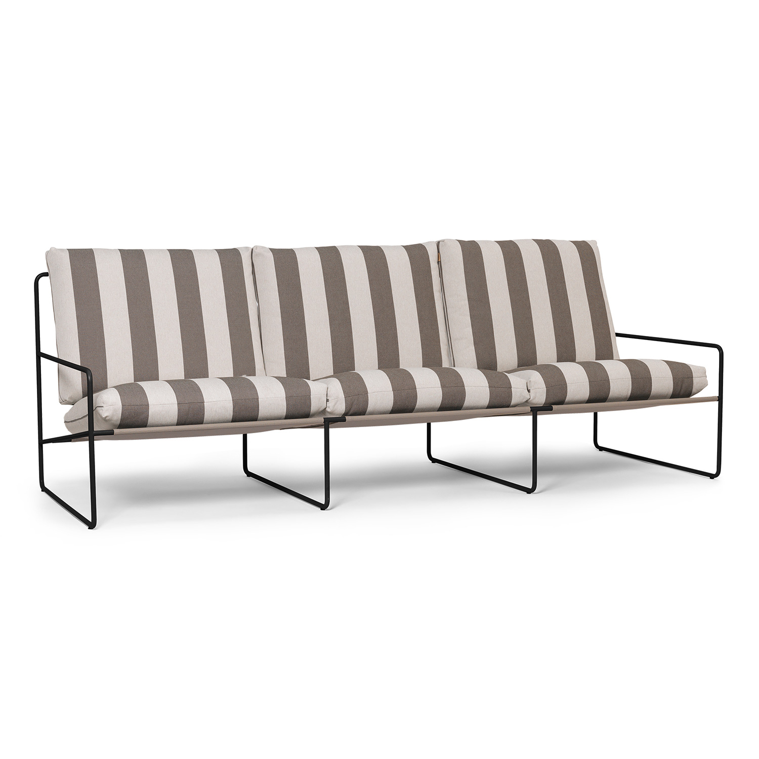 Ferm Living - Desert 3-Sitzer Sofa black/Dolce dark sand