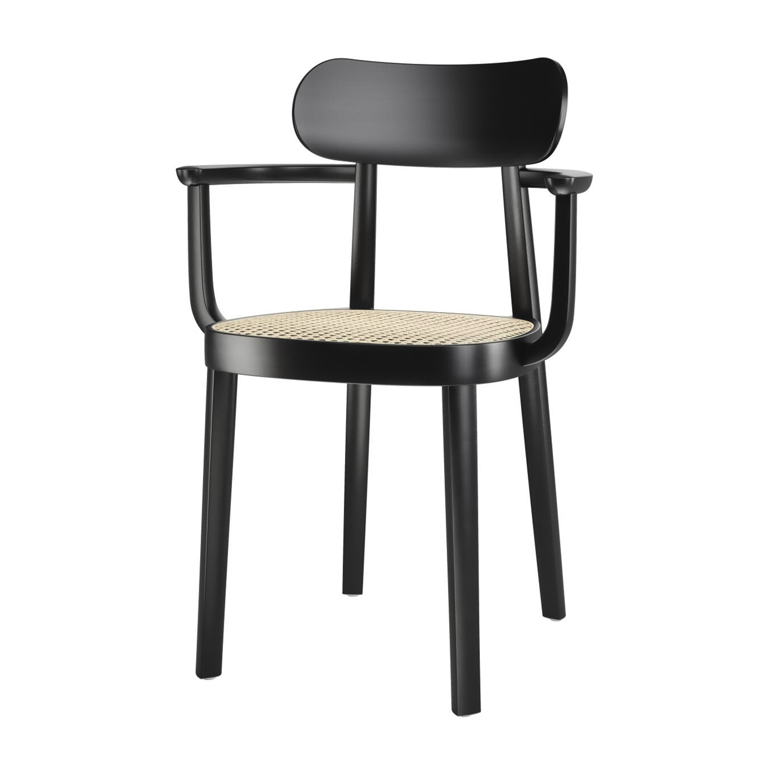 Thonet - 118F Armlehnenstuhl Buche schwarz gebeizt TP29