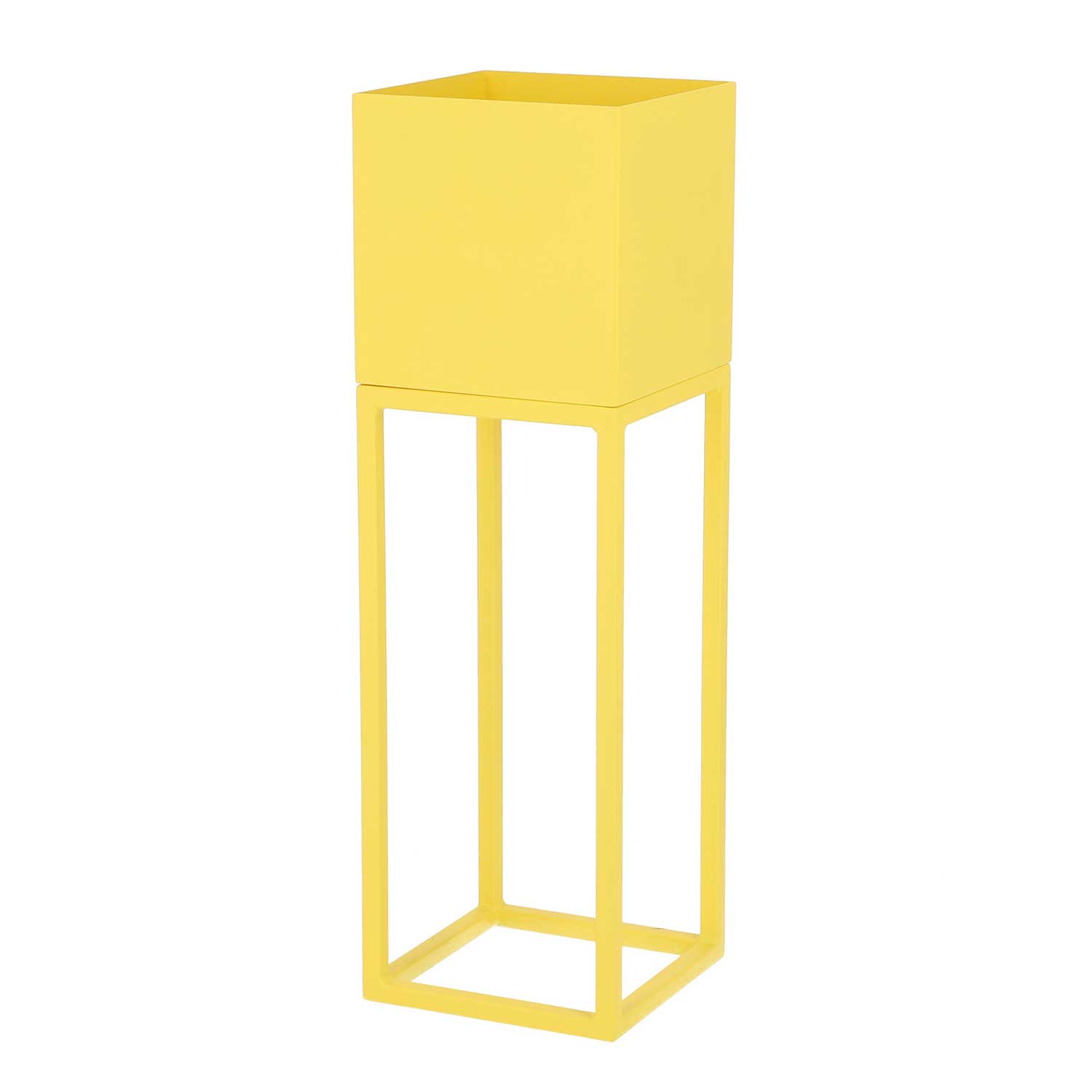 Jan Kurtz - PODZ Pflanzkübel 20x20x65 cm zinkgelb