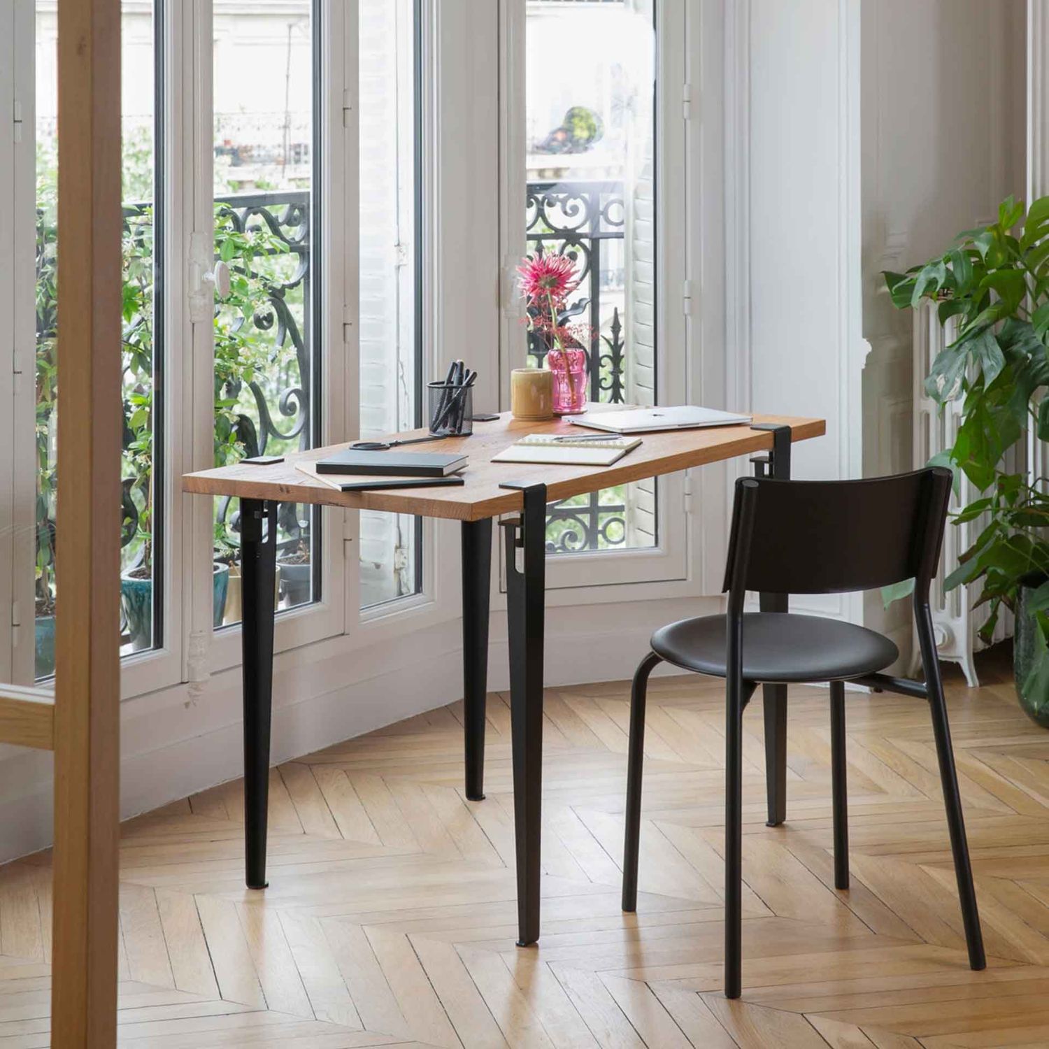 Tiptoe - Tischbein 75 cm schwarz-graphit