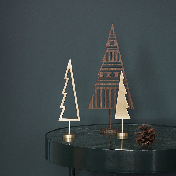 Ferm Living - Winterland Messing Baum Outline