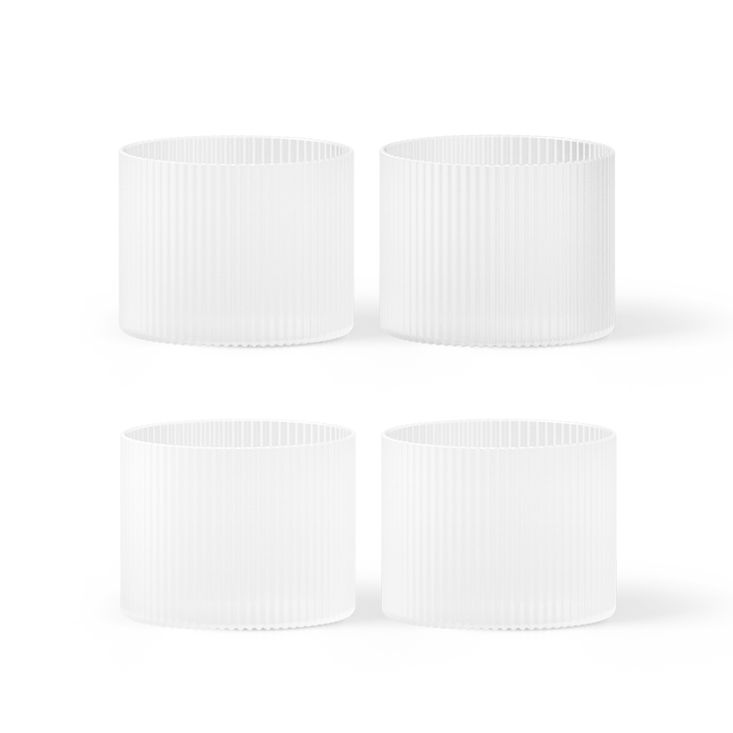 fermLIVING Ripple niedrige Glaeser SetOf4 Frosted 1104269324 101519