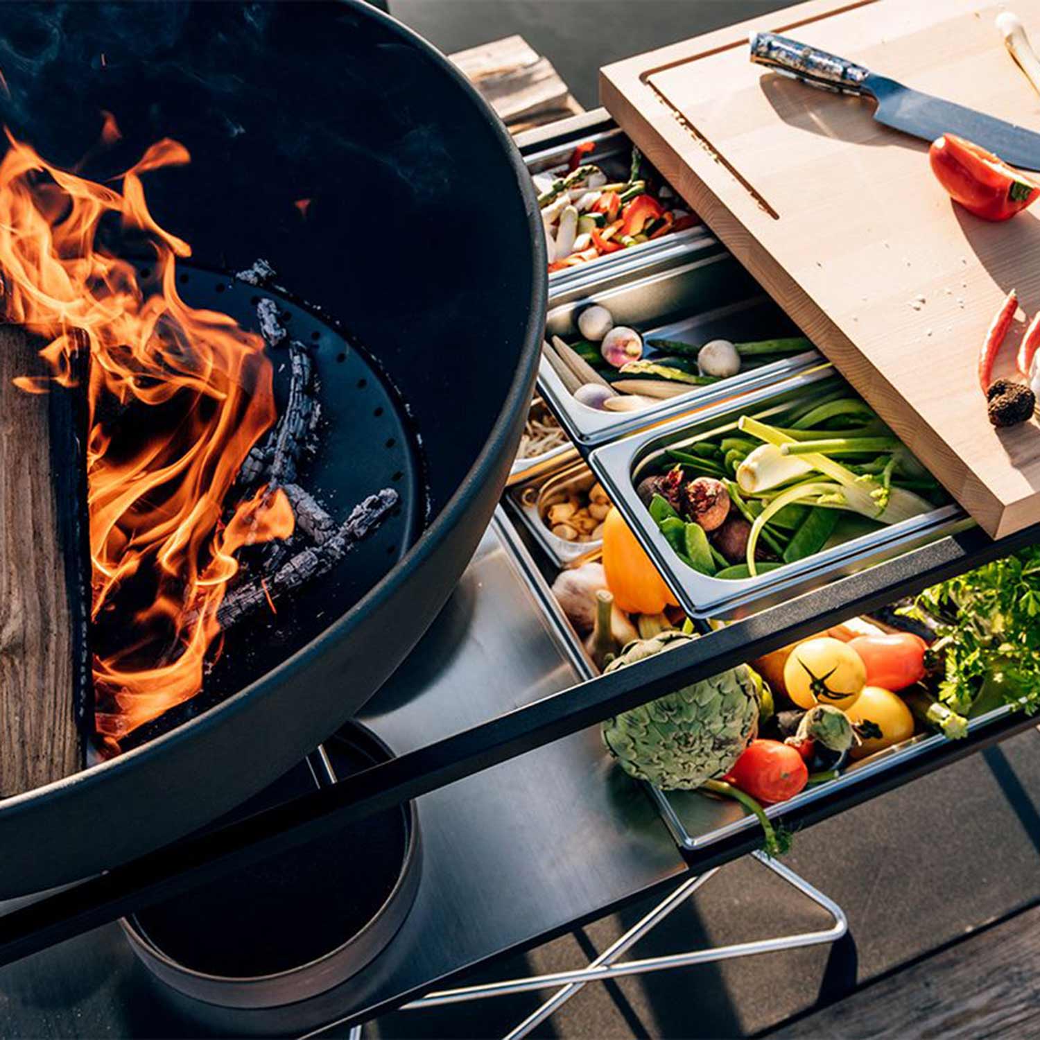 hoefats fire kitchen grillen close up 94000