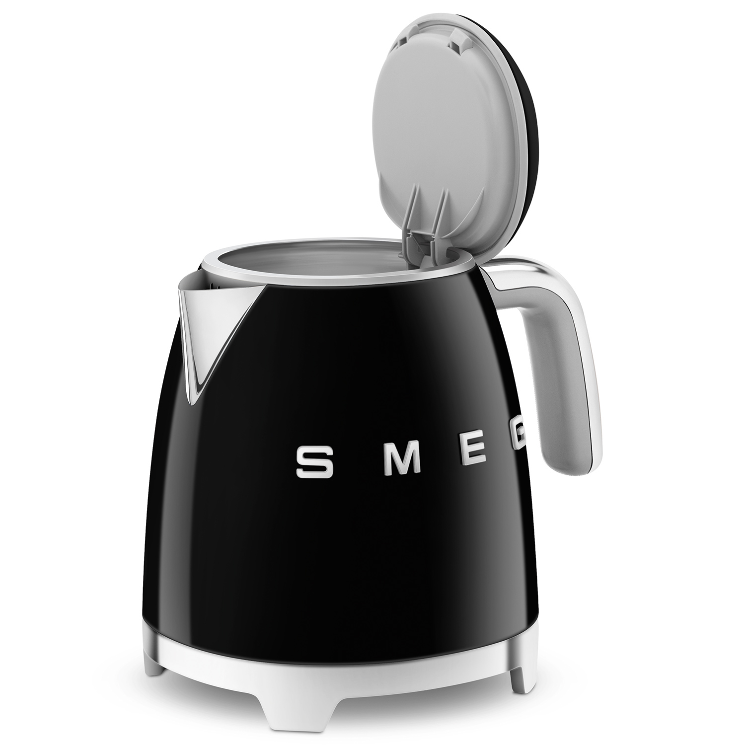 smeg wasserkocher schwarz offen vorne 67146