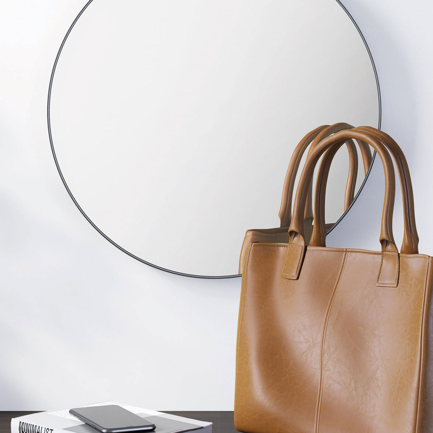 zack morma wandspiegel rund schwarz ambiente 87442