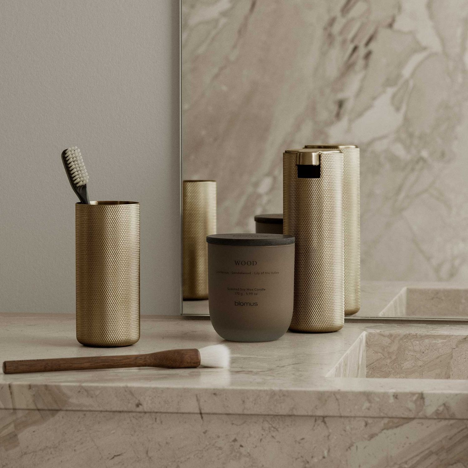 blomus - MODO ROF Zahnputzbecher messing