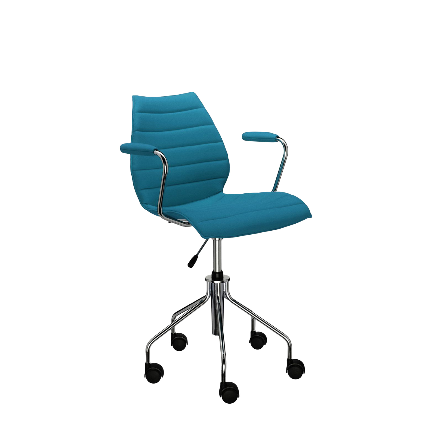 Kartell - Maui Soft Drehstuhl trevira petrol