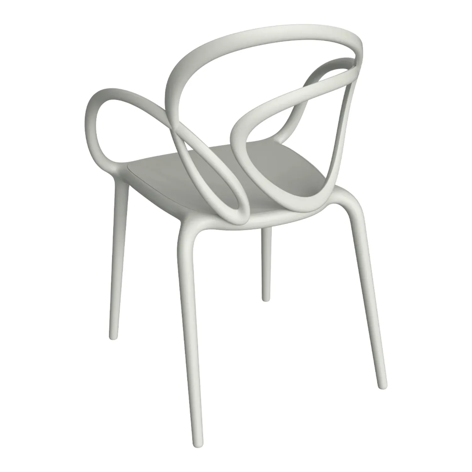 Qeeboo - Loop Chair 2er-Set ohne Kissen weiß