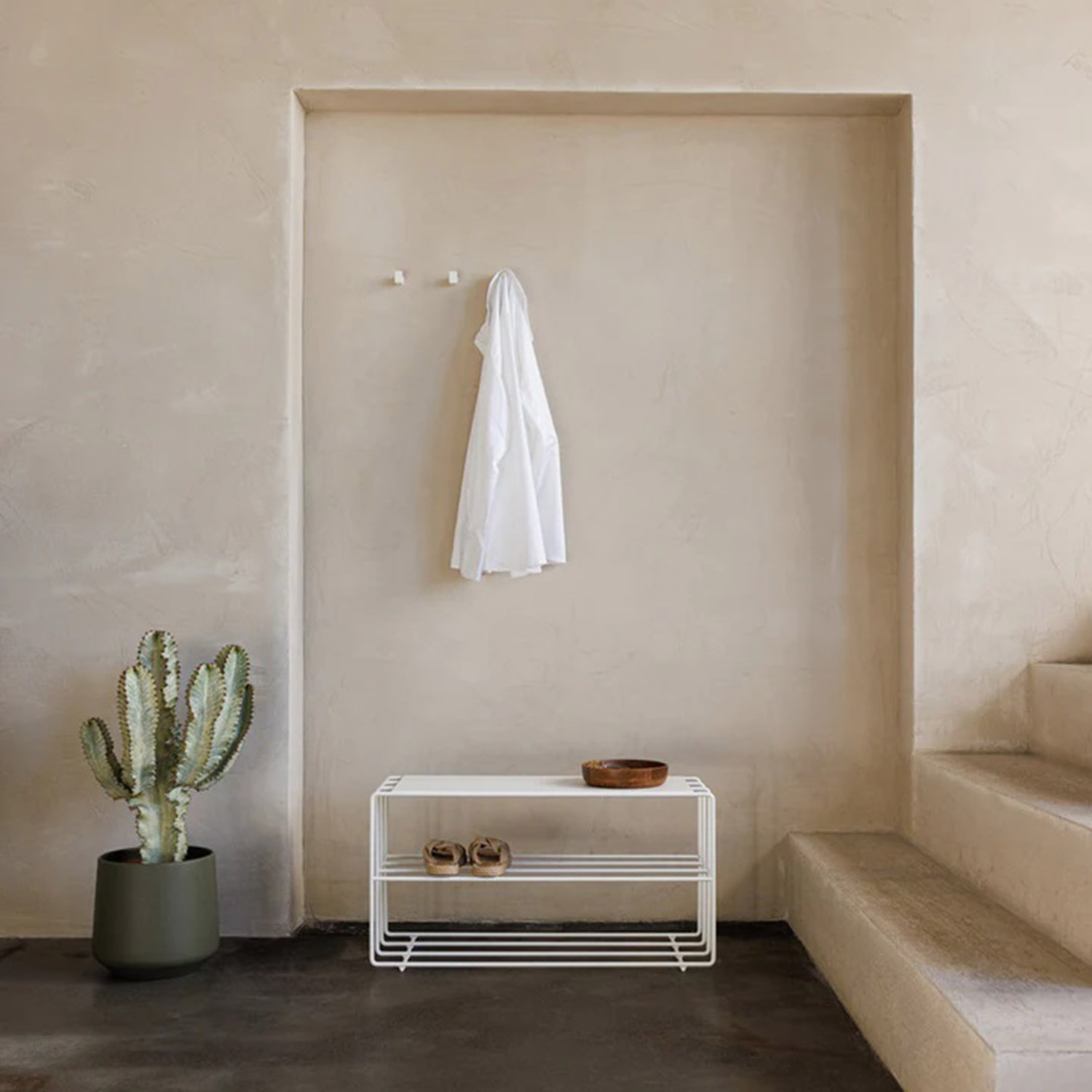 metallbude neva schuhregal cashew flur 96716