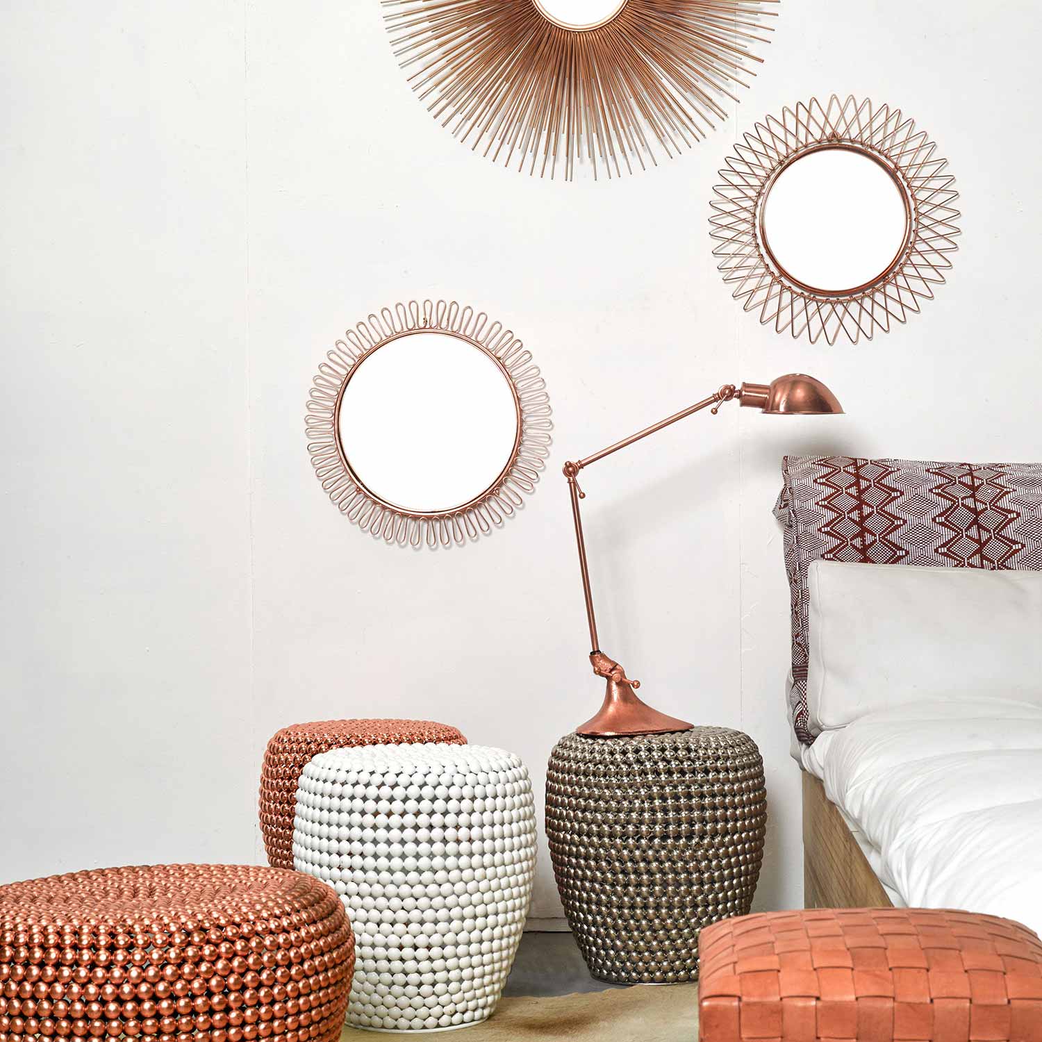 pols potten dot hocker dunkelbraun schlafzimmer 95200