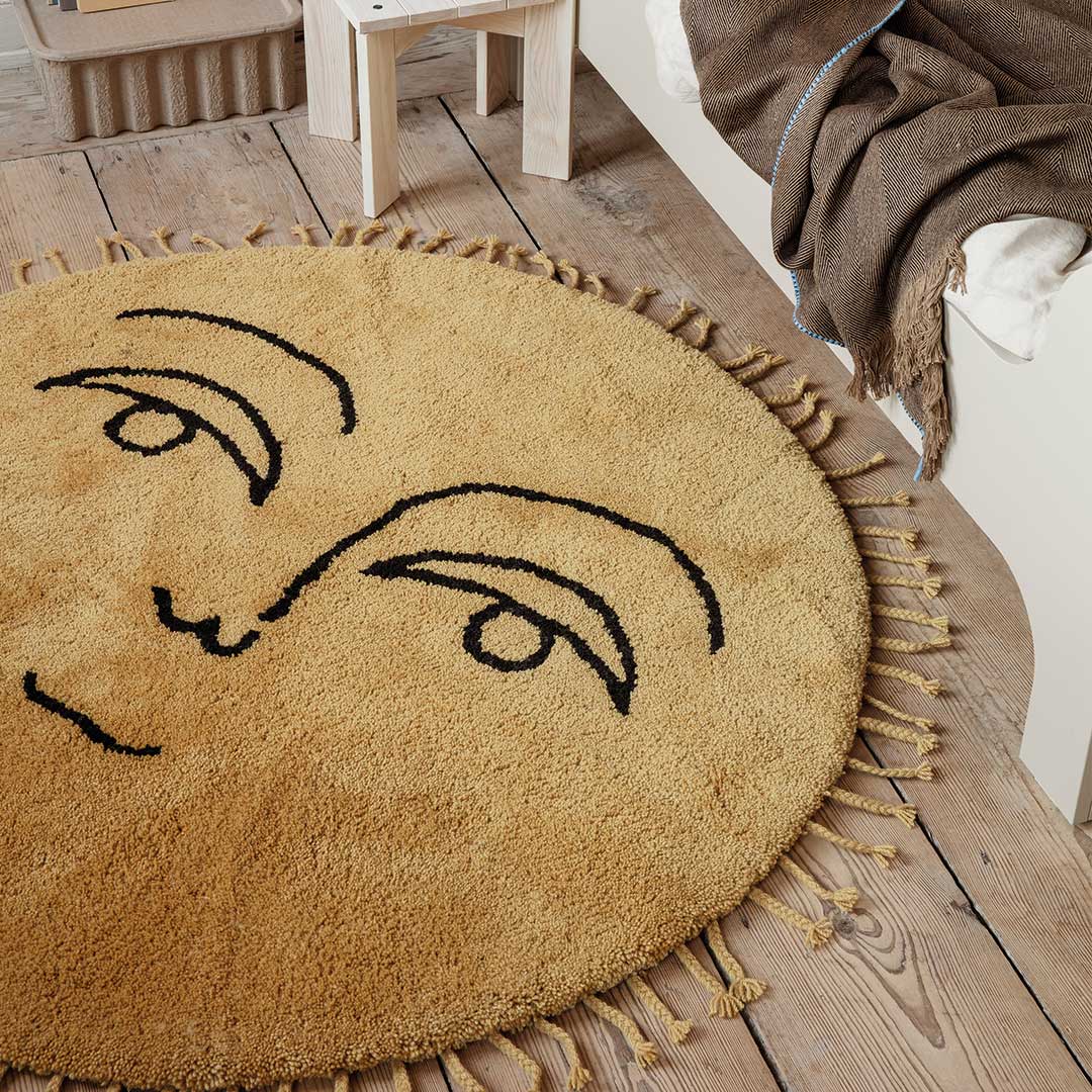 ferm living sun tufted teppich yellow 81655