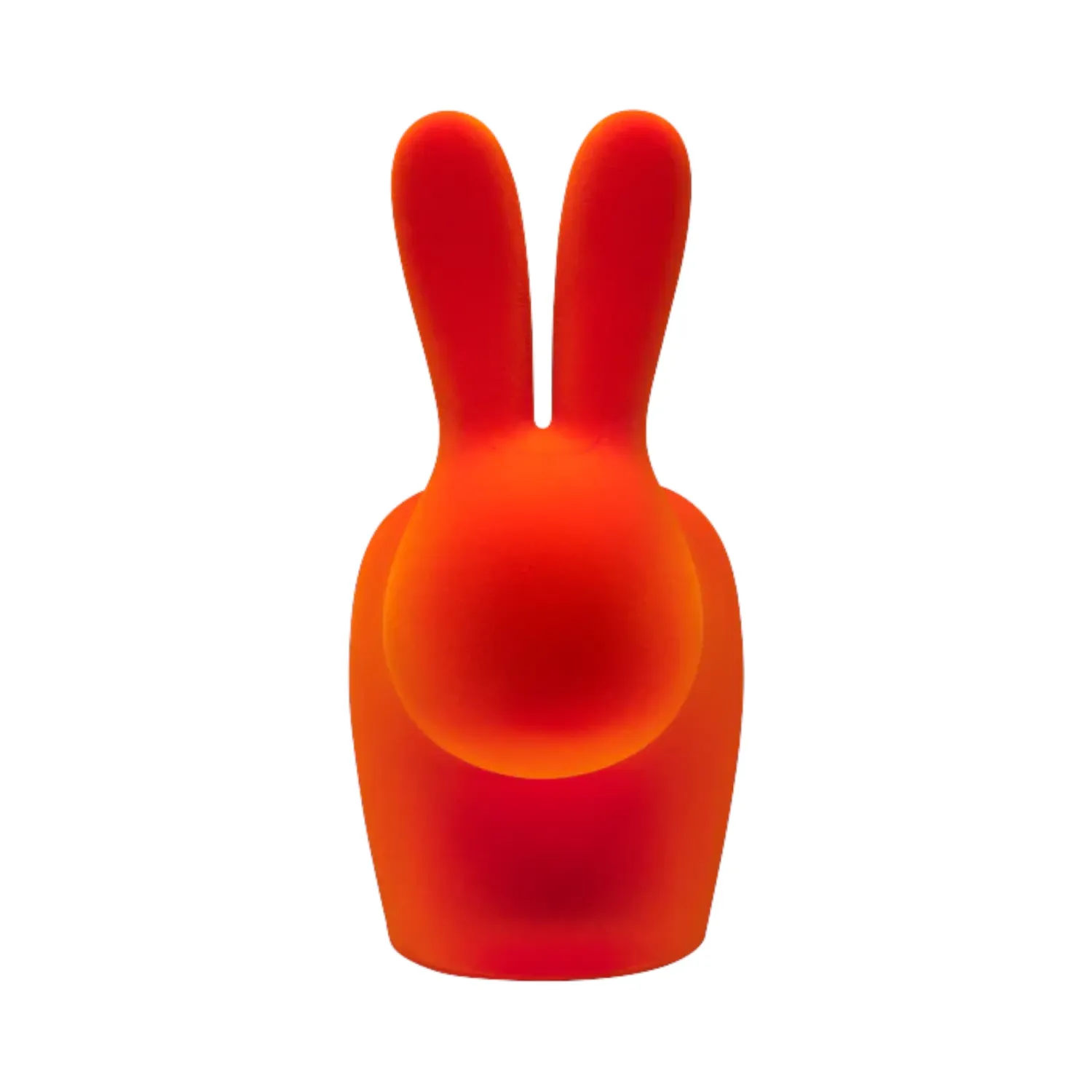 Qeeboo - Rabbit Stuhl Baby Velvet Finish orange