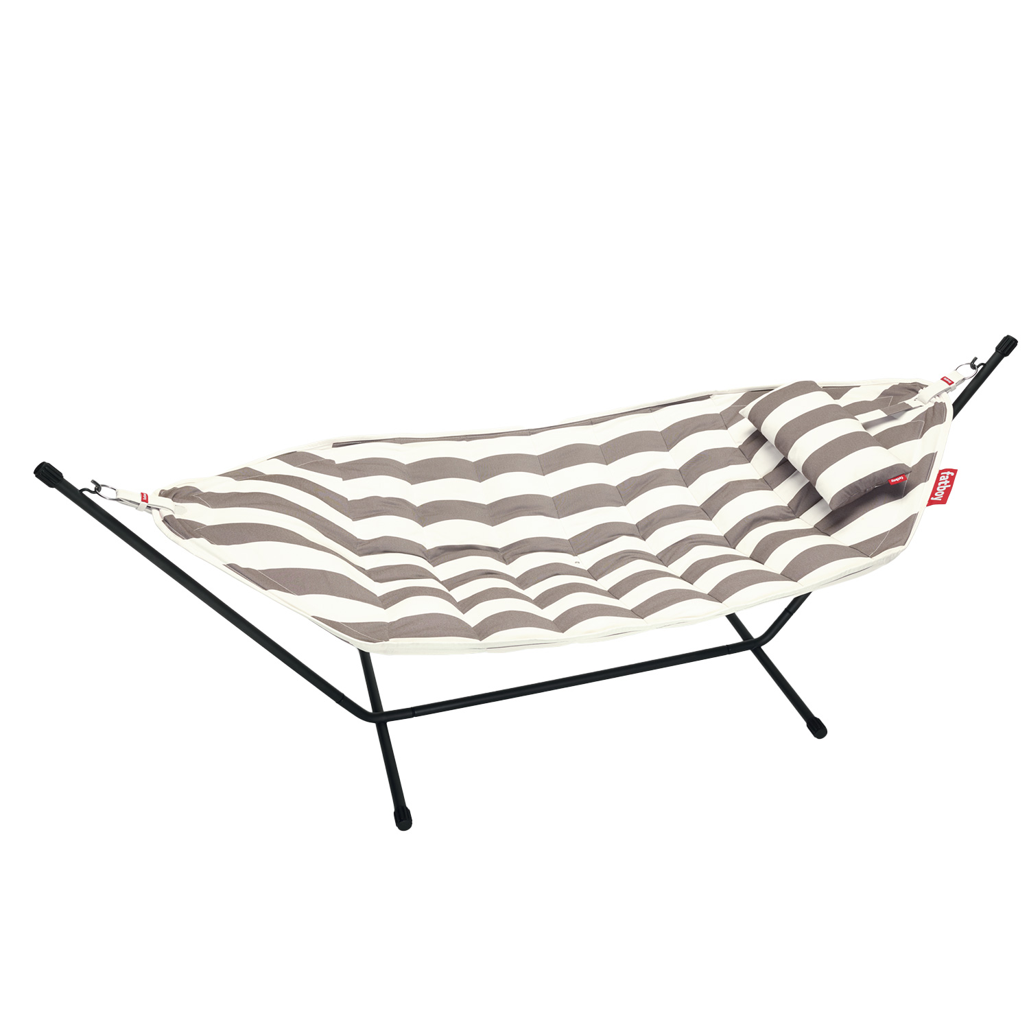 Fatboy - Hängematte Superb + Kissen stripe cacao / schwarz