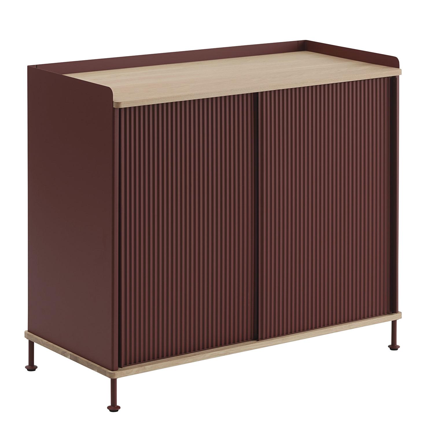 muuto enfold sideboard 100x45 h85 oak deep red 93704