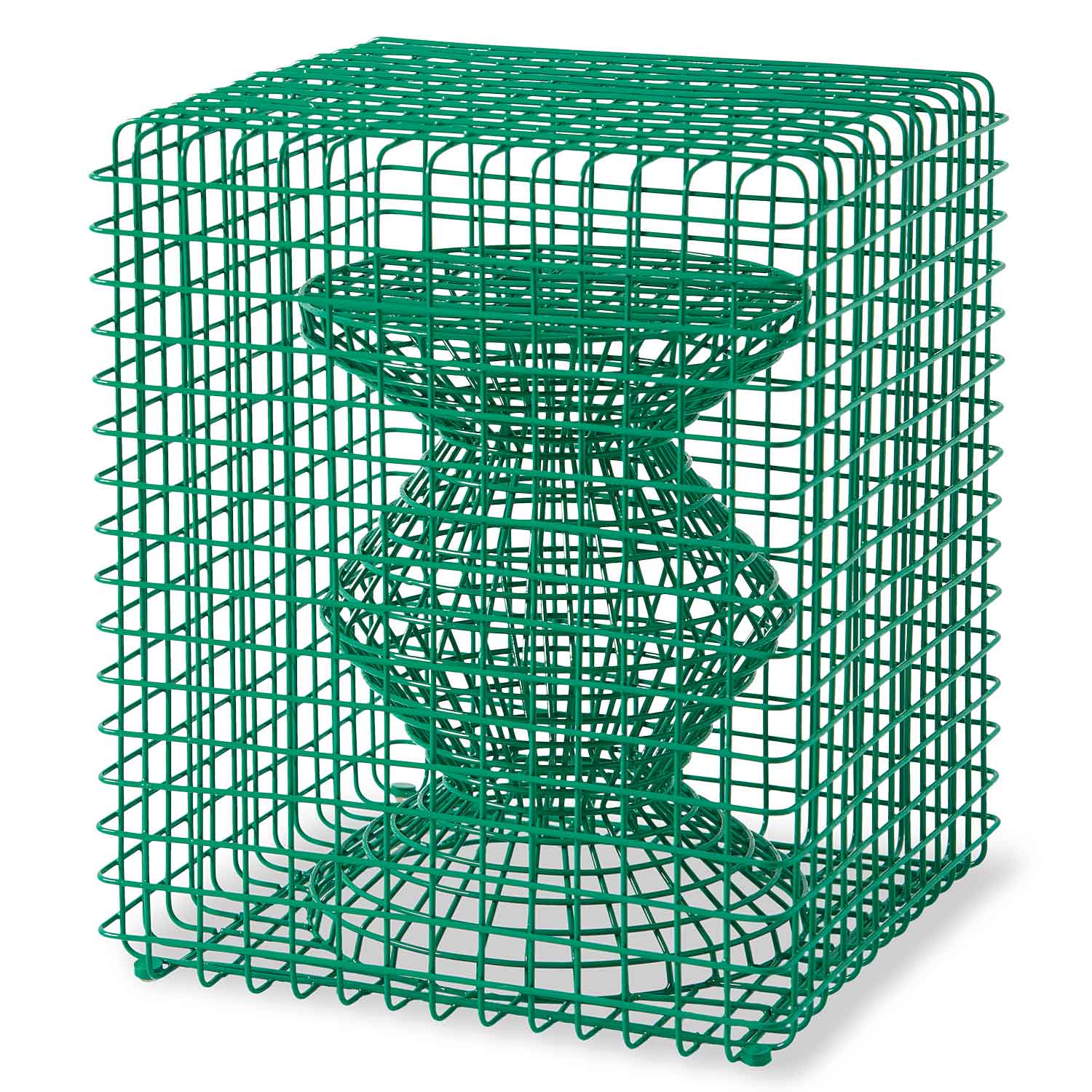 Pols Potten Zig Zag Hocker Draht Gruen 300 030 086 102176