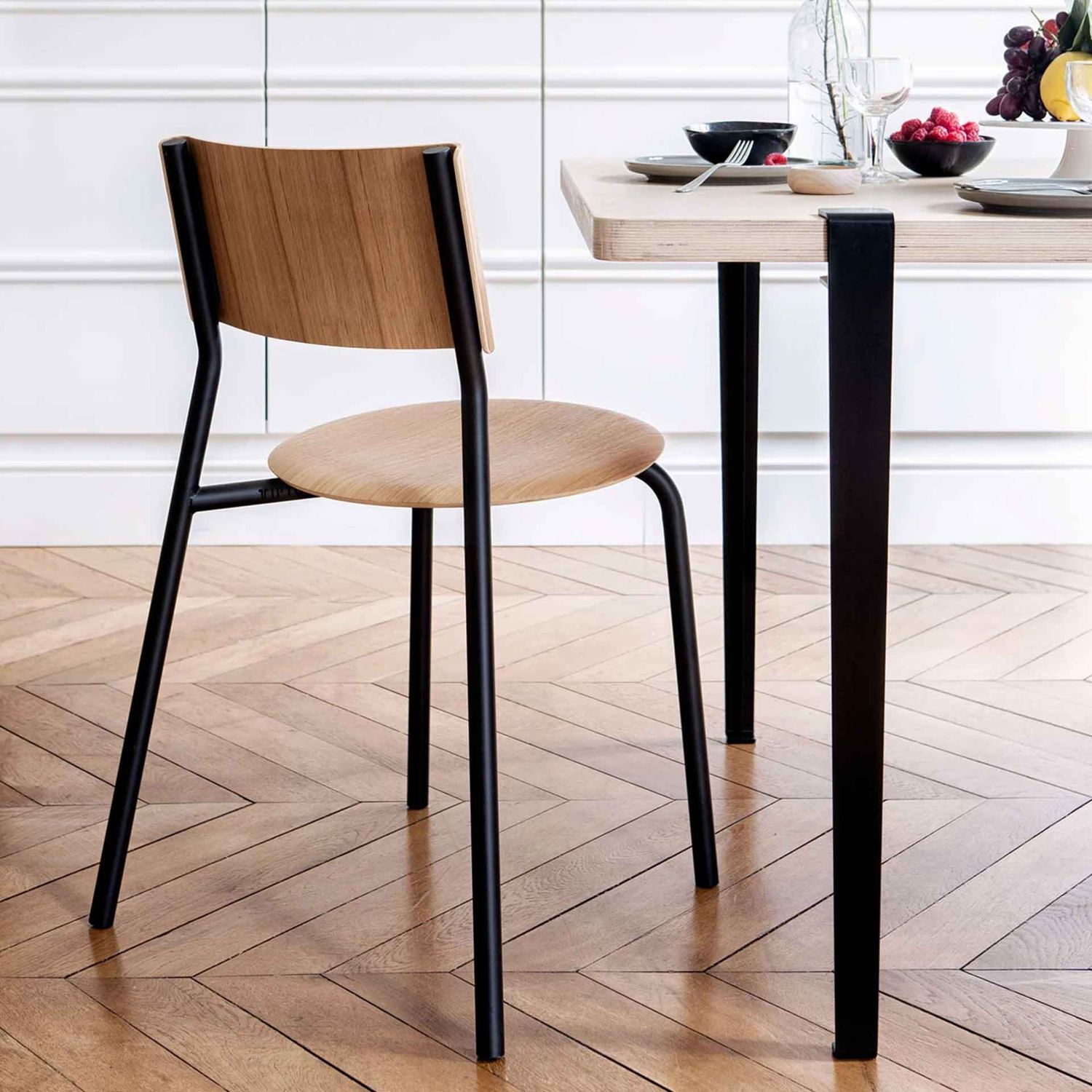 Tiptoe - Tischbein 75 cm schwarz-graphit