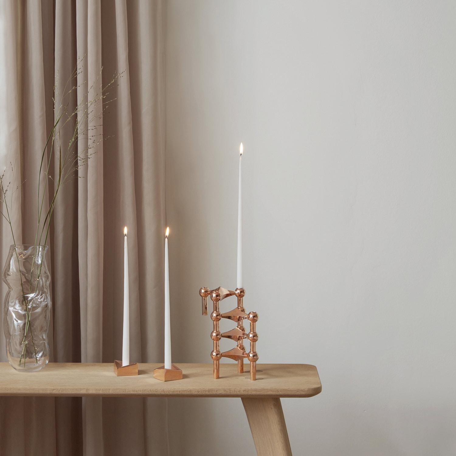 Stoff Nagel Reflect kerzenhalter rose chrom gross ambiente uebersicht esstisch 86395