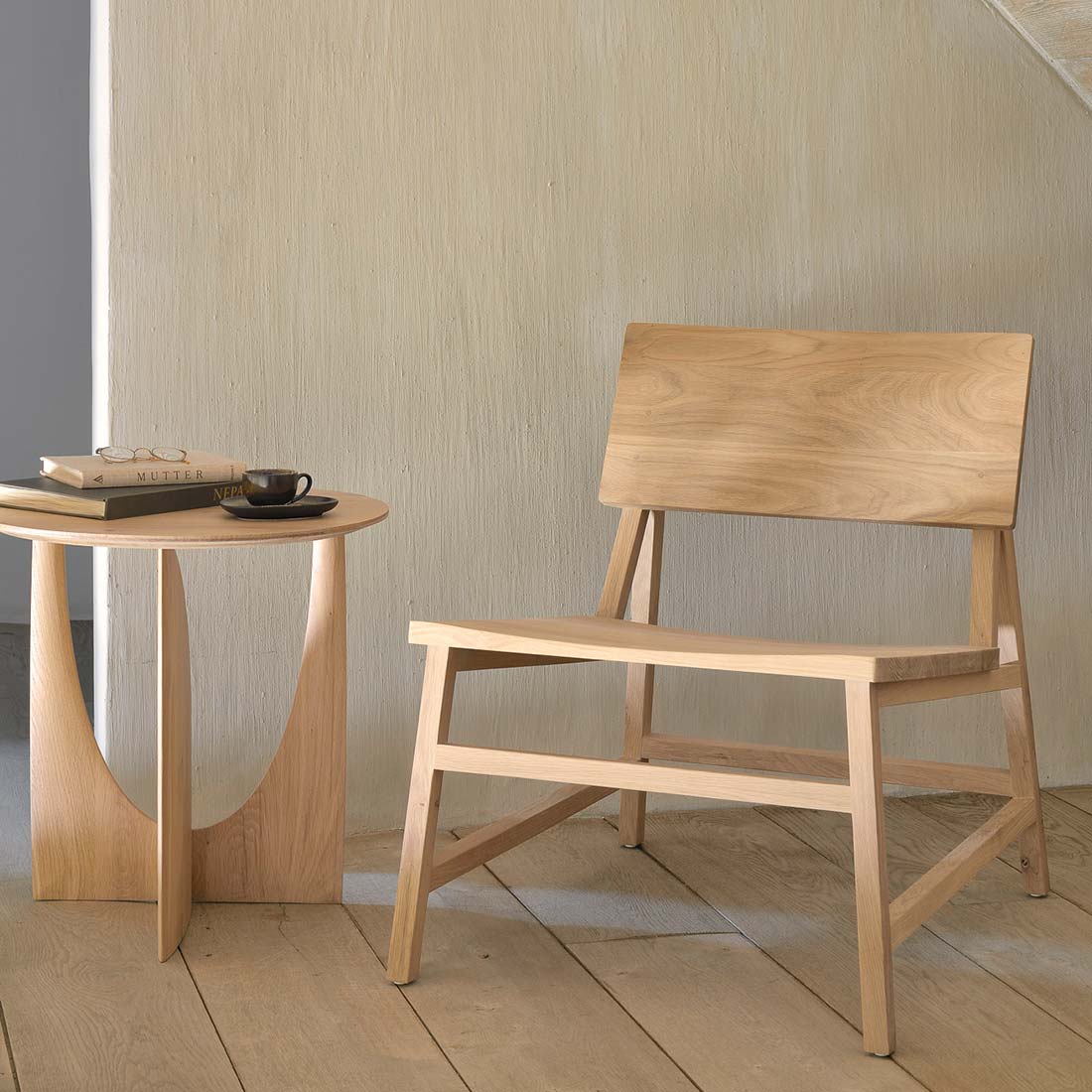 n2 ethnicraft loungesessel ambiente beistelltisch eichenholz 89277