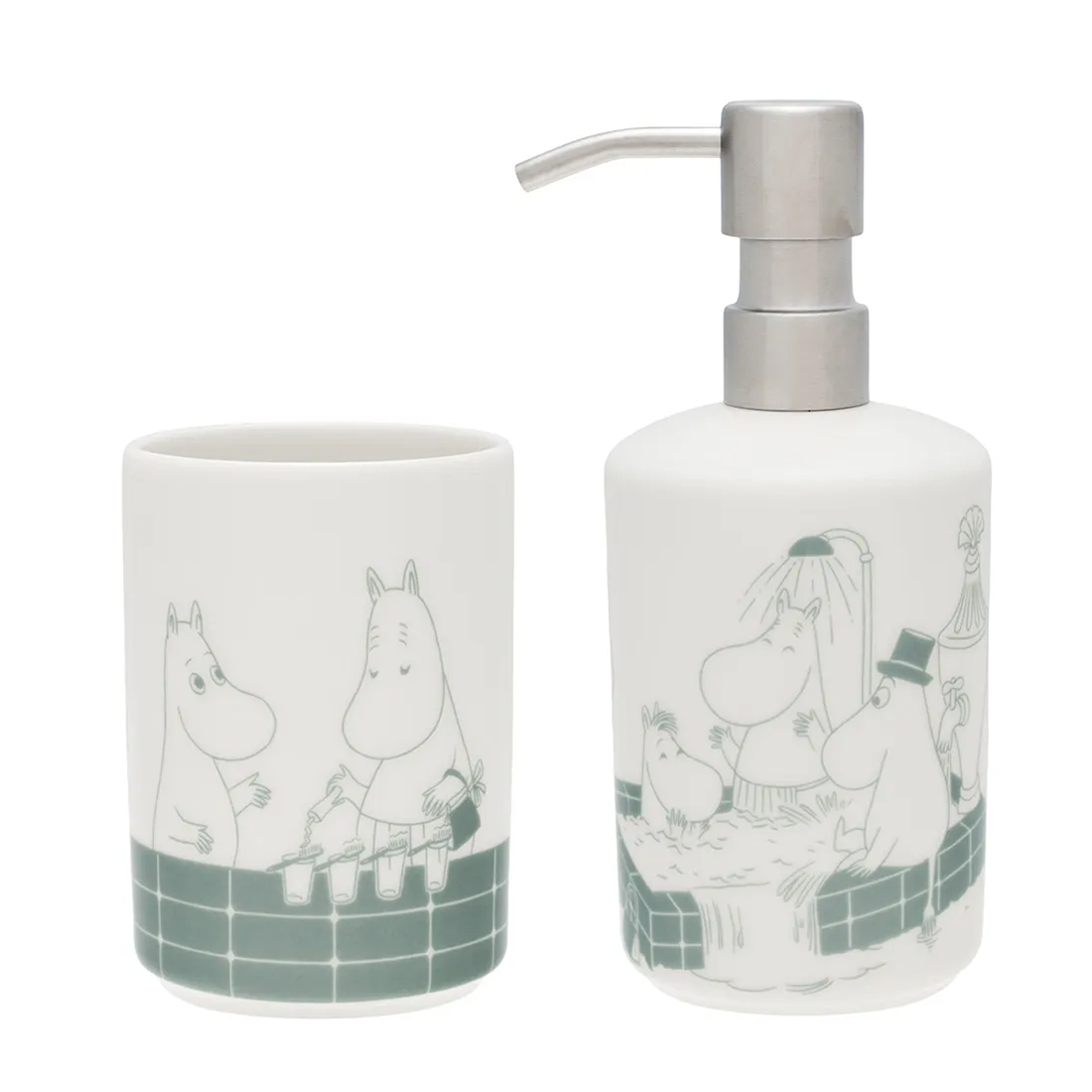 Moomin Arabia – Moomin Set Seifenspender Becher Bathtime