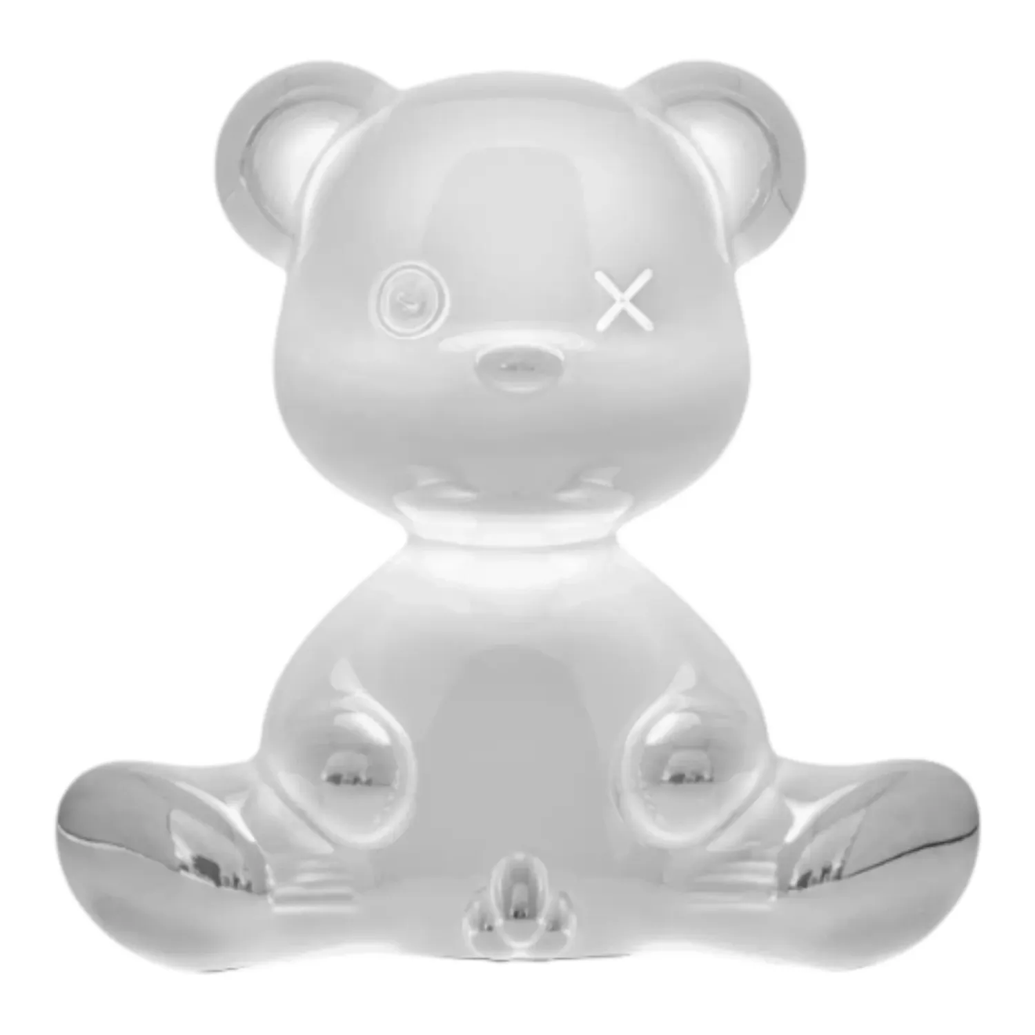 Qeeboo - Teddy Boy Leuchte Metal Finish mit Kabel silber