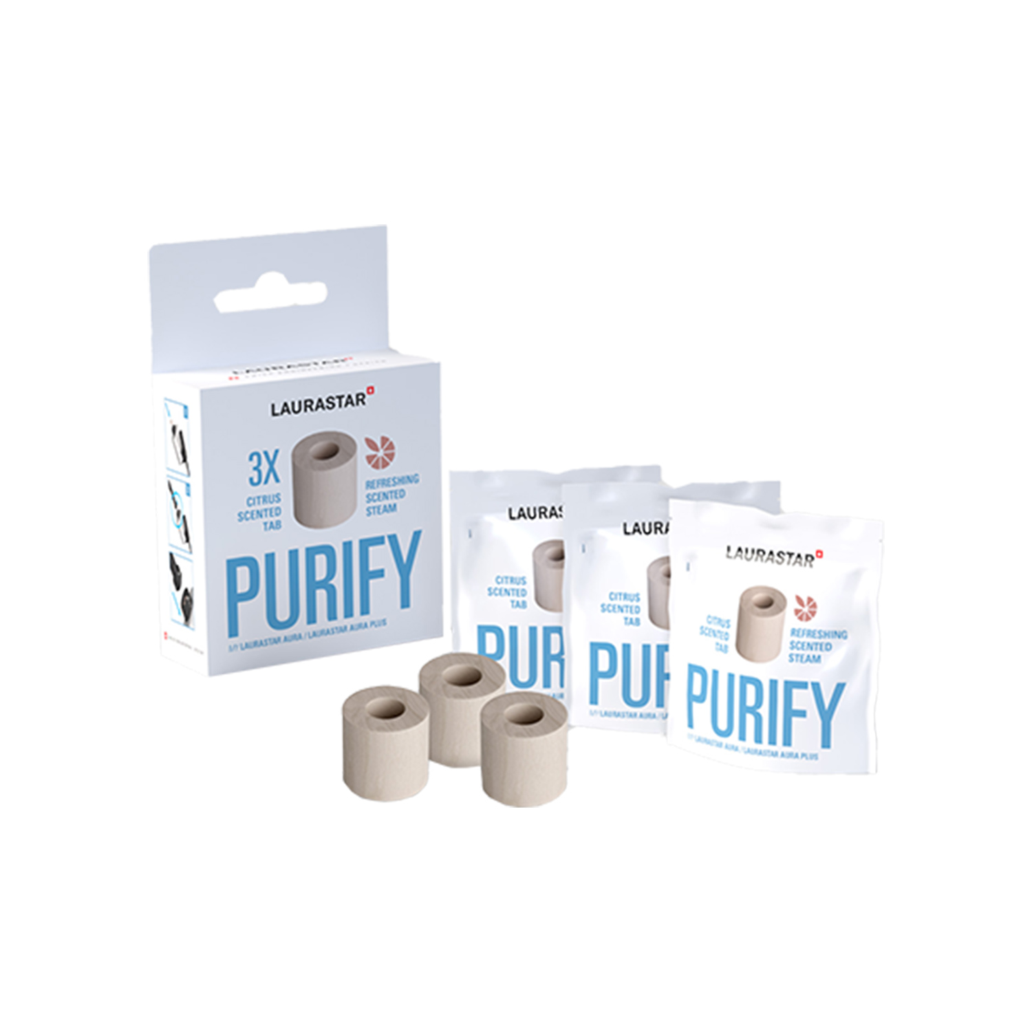 Laurastar - Zitrusduft-Tab Aura 3er Pack