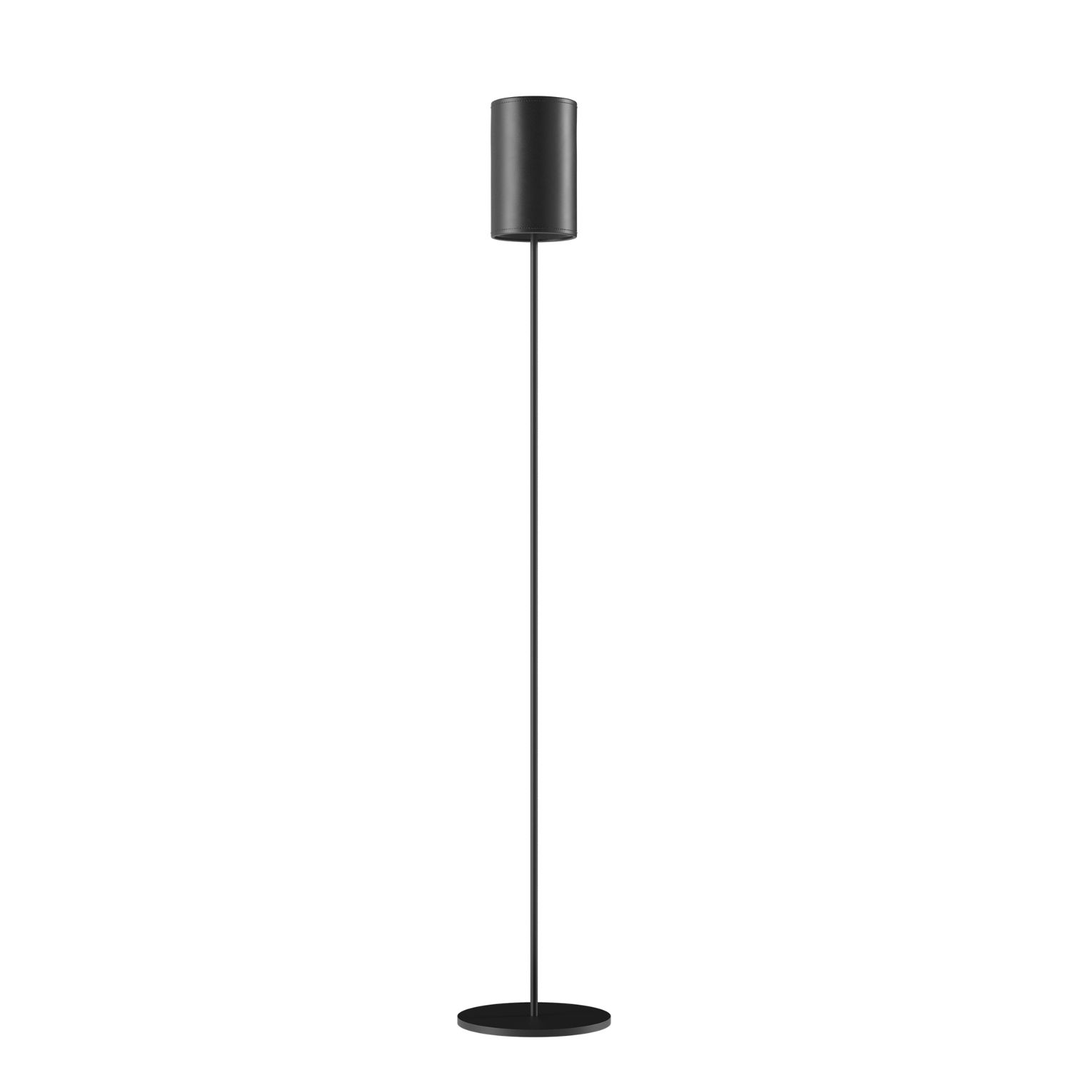 Cuero - Cylinder Leather Stehlampe 14 cm black