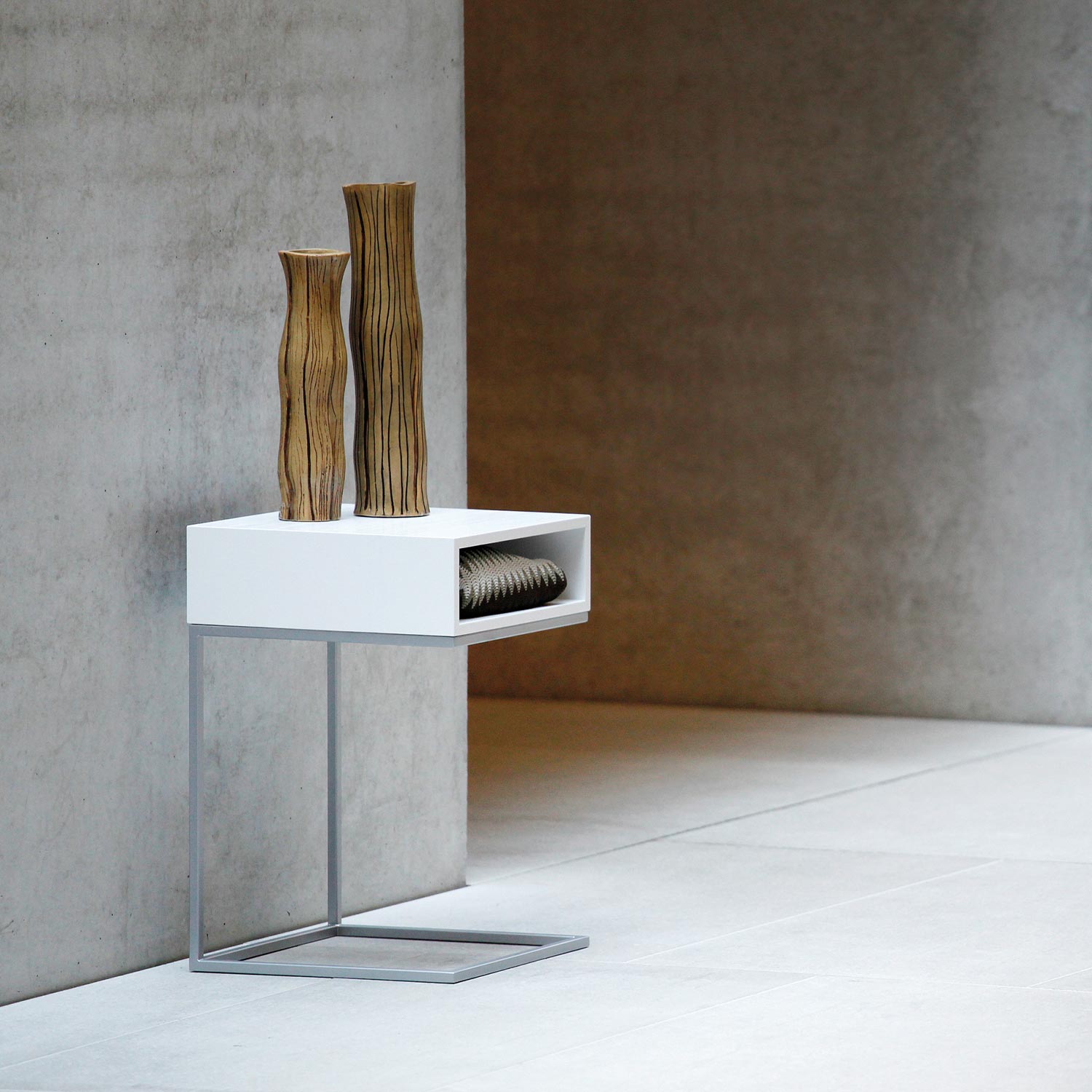 jan kurtz dina beistelltisch 60 40 weiss edelstahl 73052