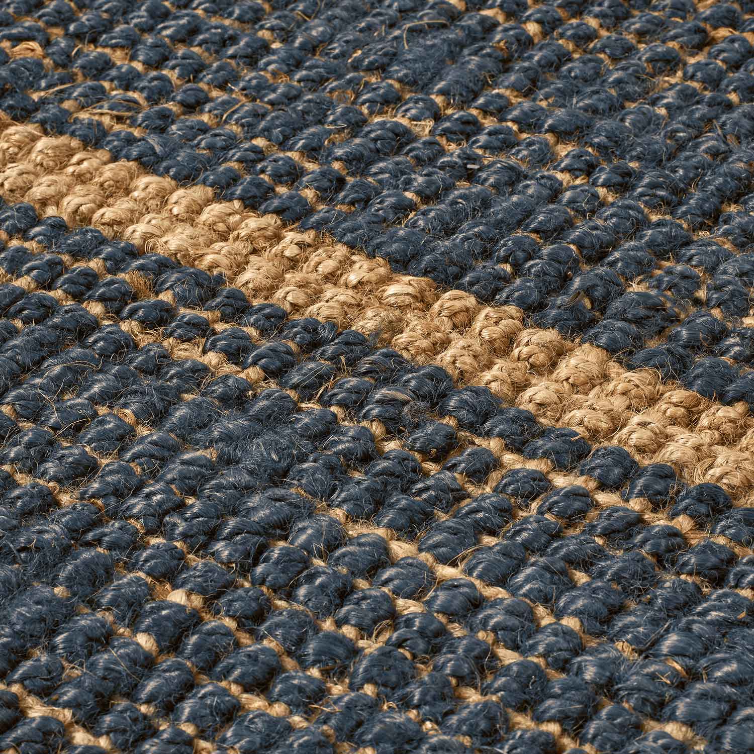 Ferm Living - Athens Läufer 80x200 cm natural/ink blue