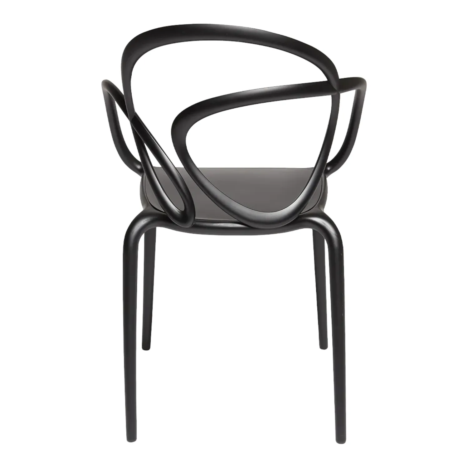 Qeeboo - Loop Chair 2er-Set ohne Kissen schwarz