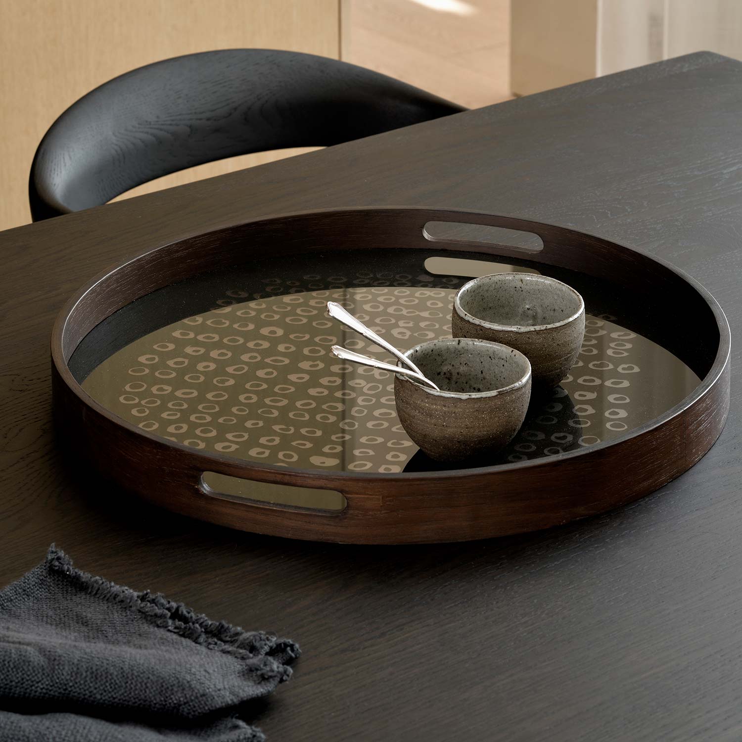 Ethnicraft - Second Nature Tablett rund mini