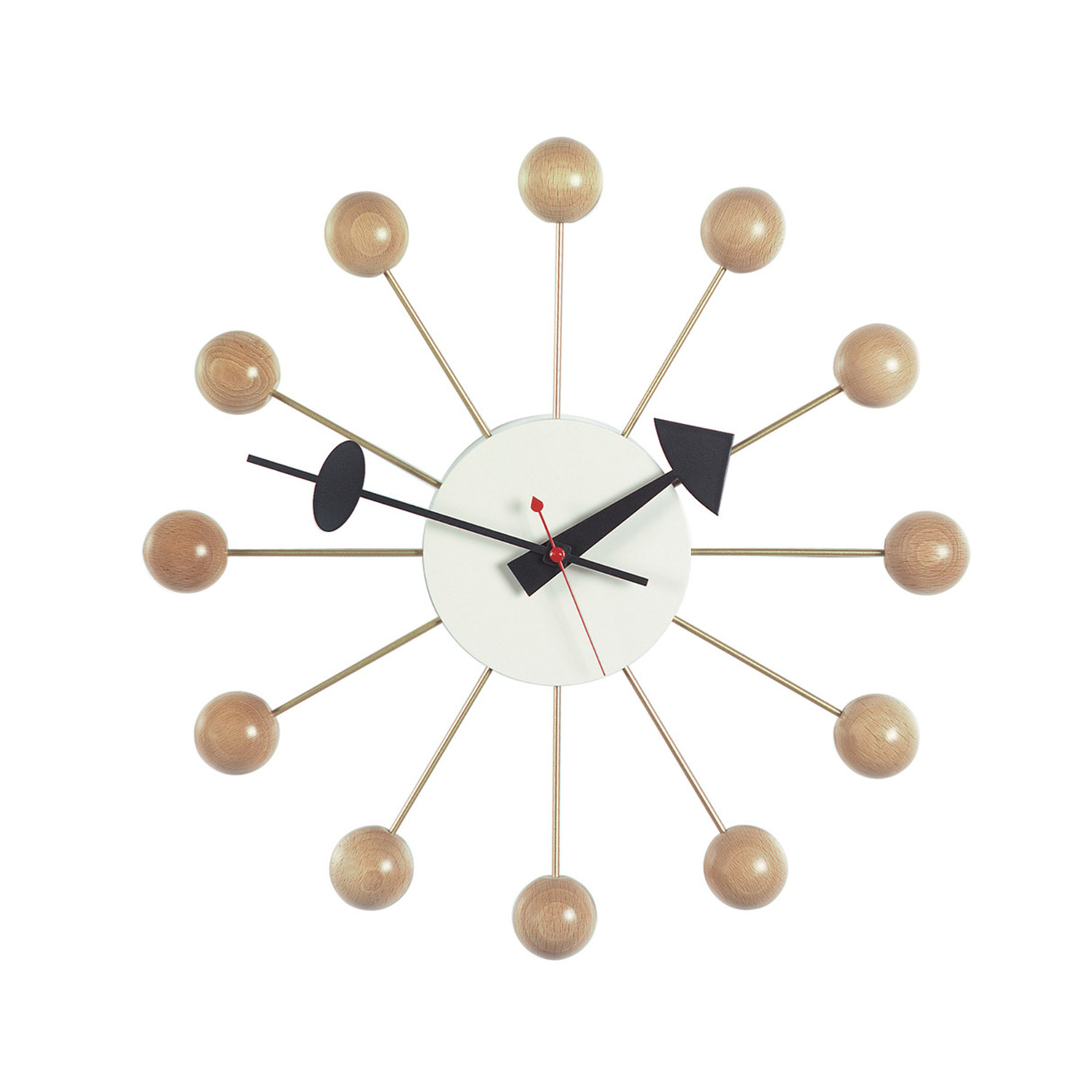 vitra ballclock natur wanduhr 56527