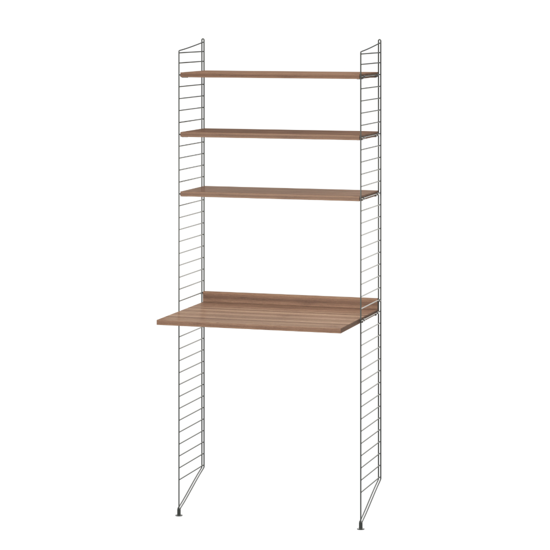 string - Regal Konfiguration W1 walnuss / dunkelgrau