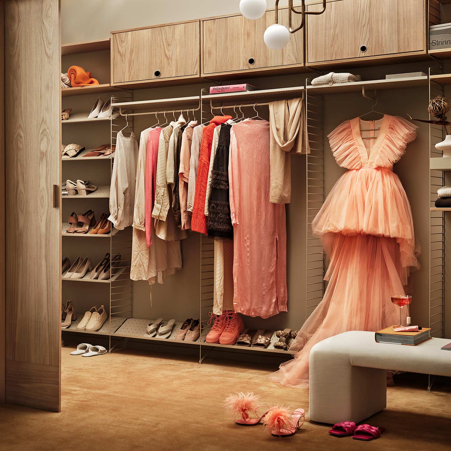 schrank schlafzimmer string schrankelement klapptuere eiche 78683