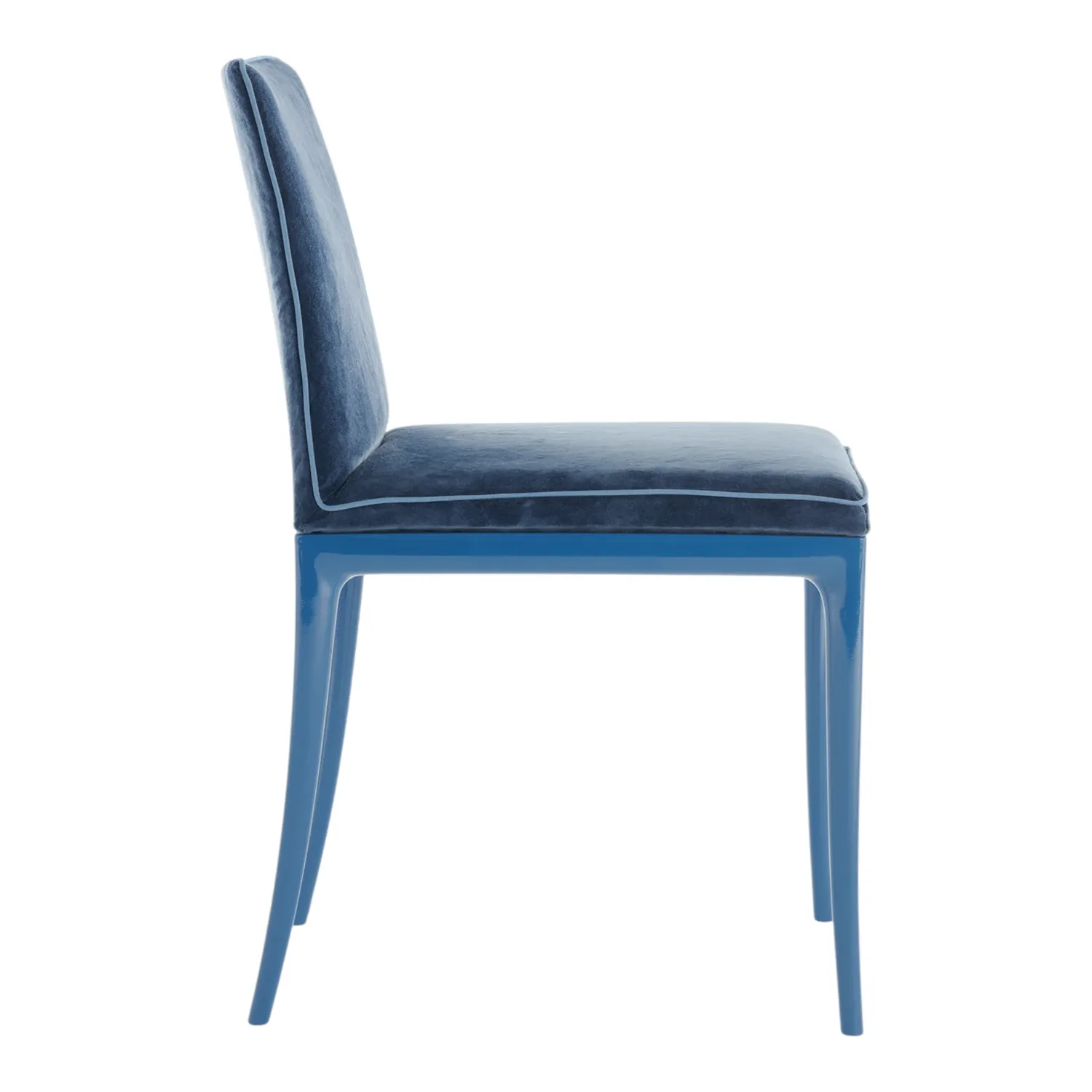 Kartell - Lillybet Stuhl Velvet hellblau/blau
