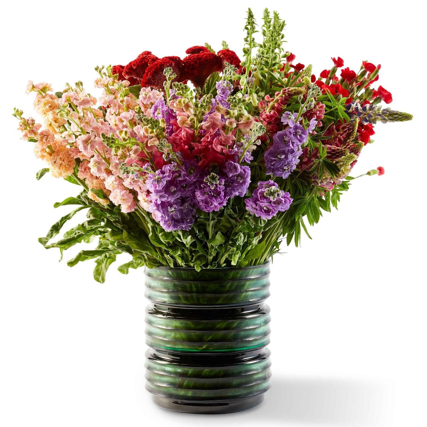 Pols Potten - Glass Layer Vase M dunkelgrün