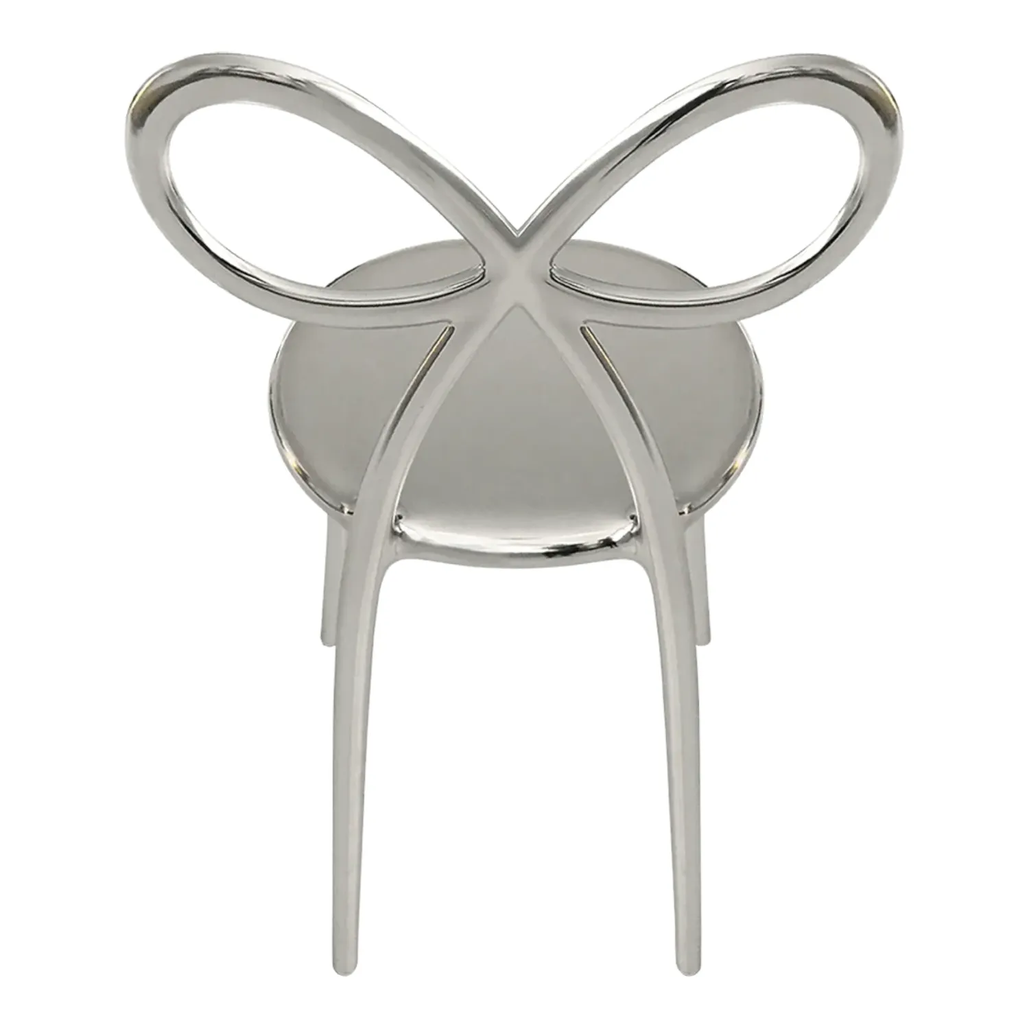 Qeeboo - Ribbon Stuhl Metal Finish silber