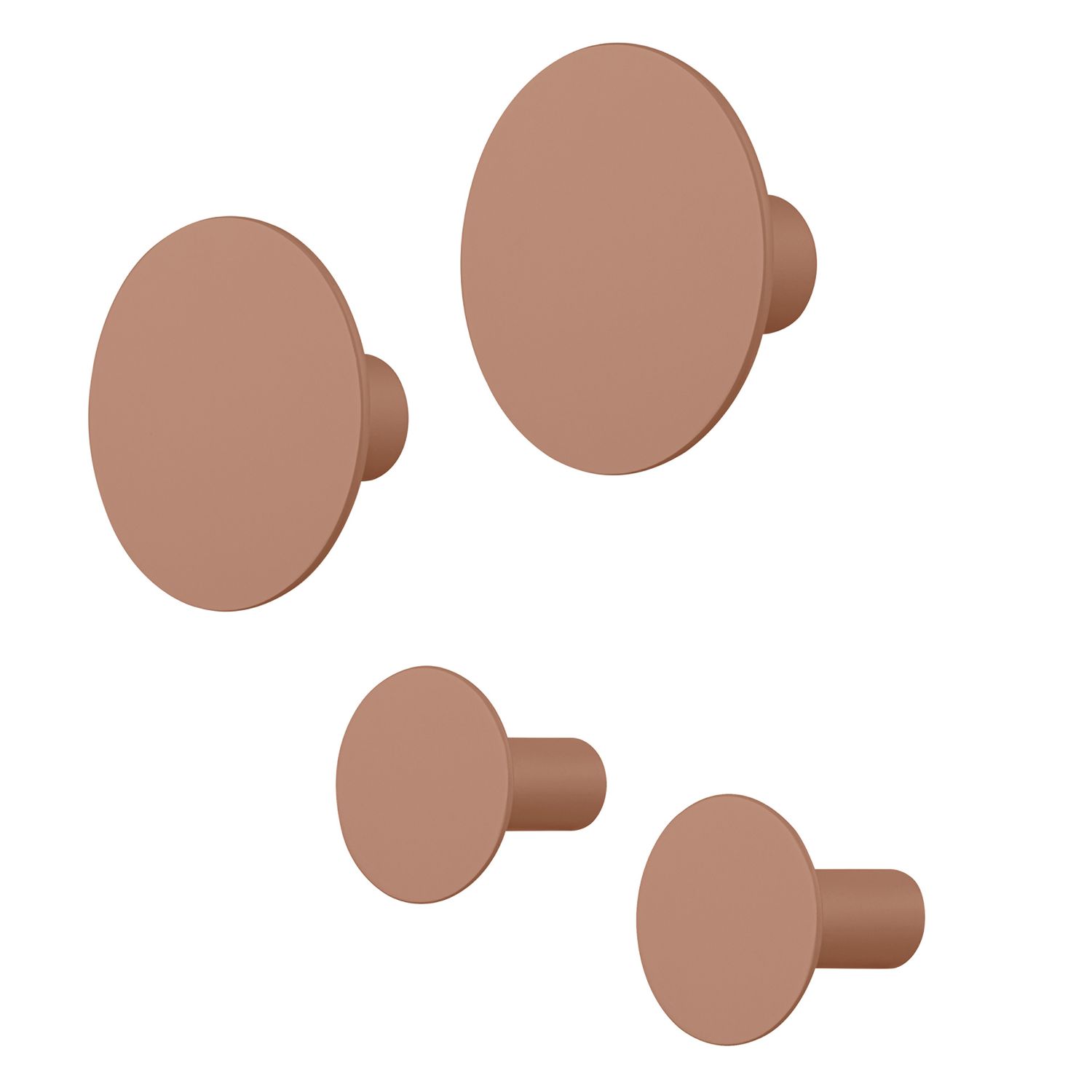 blomus - PONTO Wandhaken 4er Set mocha mousse