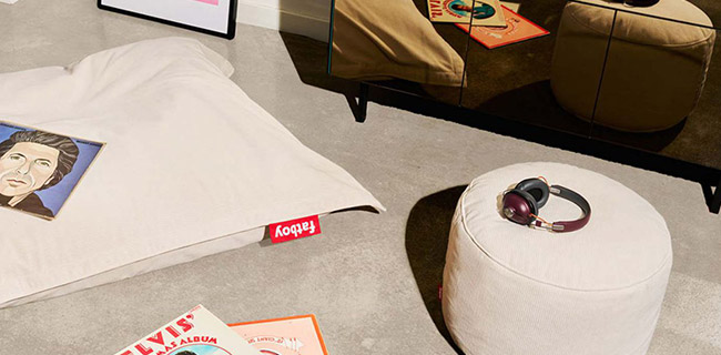 Nachhaltiges Wohnen Fatboy recycled Point Cord Cream in Zimmer