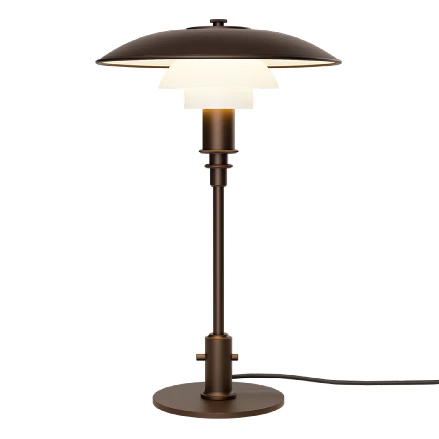 Louis Poulsen - PH 3/2 Tischleuchte aged brass opal