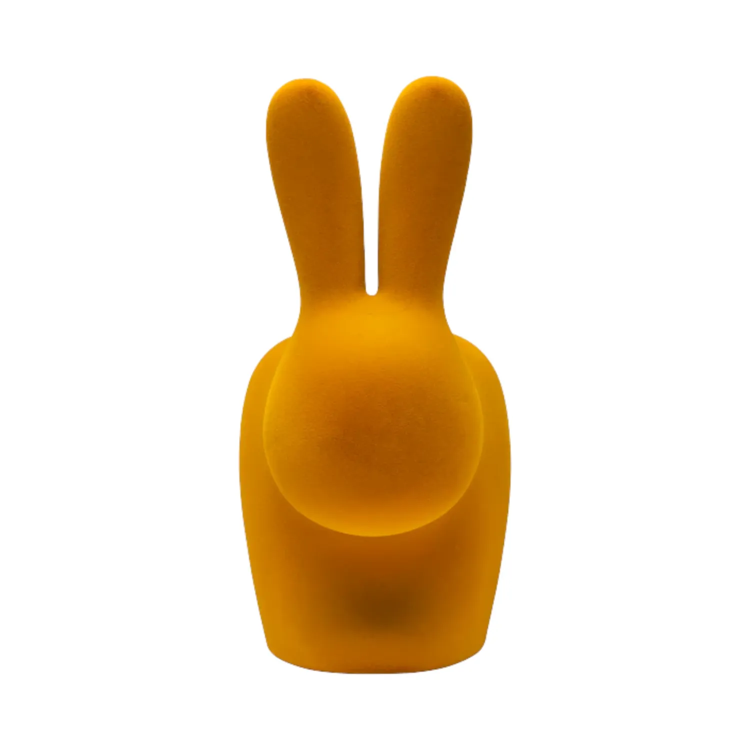 Qeeboo - Rabbit Stuhl Baby Velvet Finish dark gold