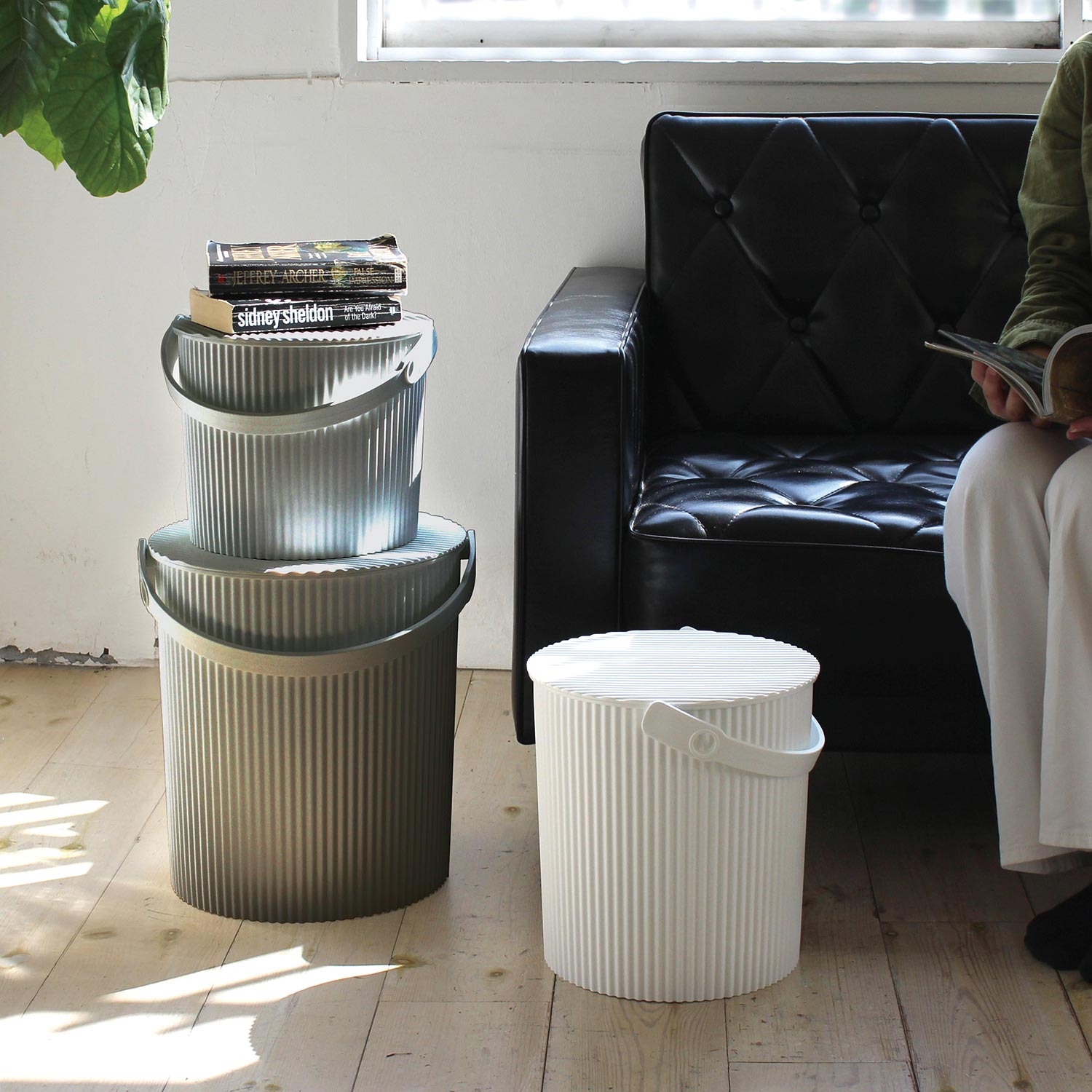 Hachiman- Omnioutil Eimer mit Deckel 20 l flamingo